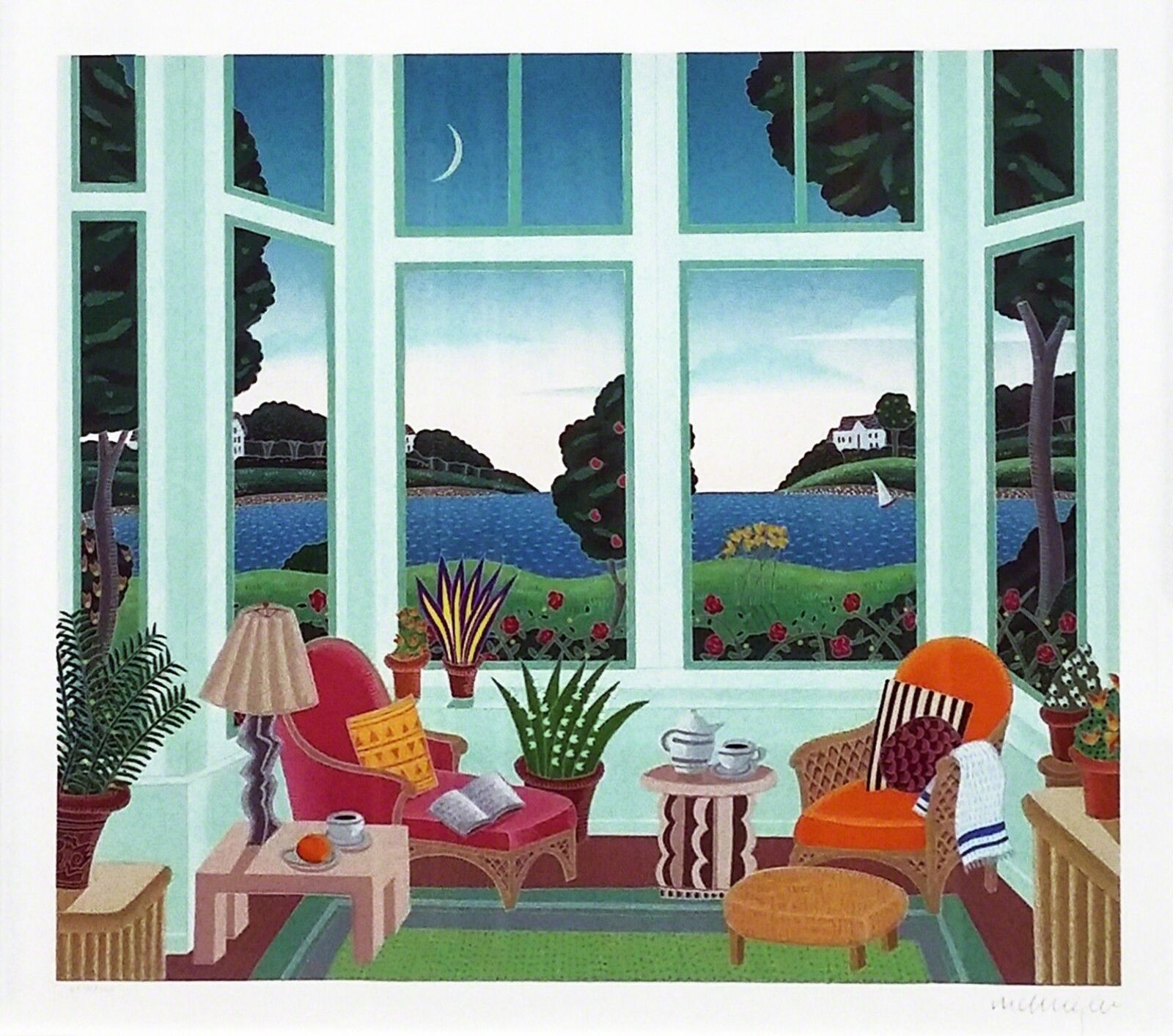 Artwork by Thomas McKnight, MASSACHUSETTS SUNPORCH, Made of Serigraph 