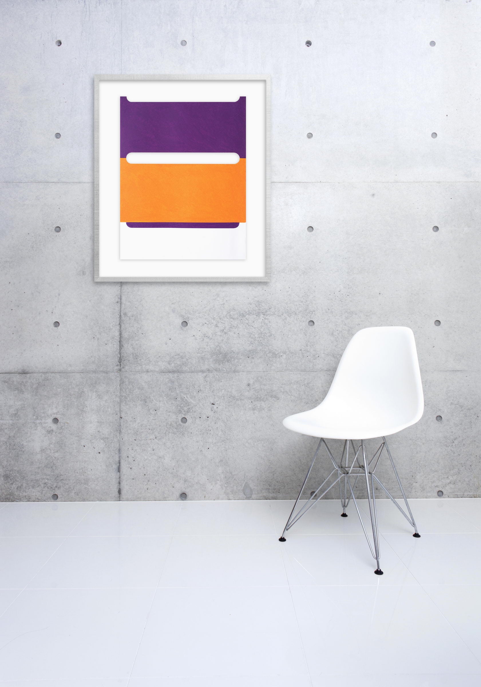 A purple and orange folder with a white background.