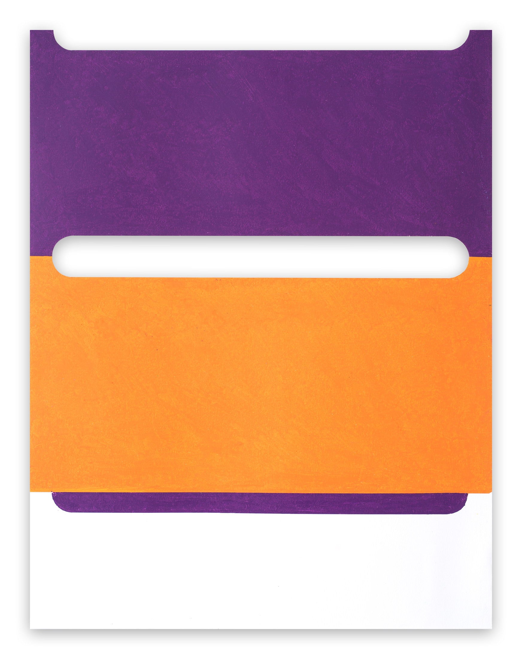 A purple and orange folder with a white background.