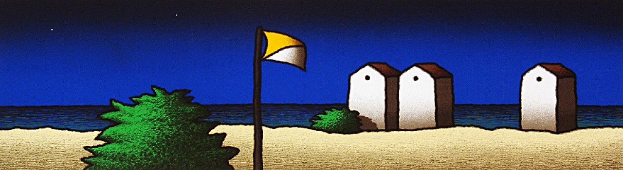 Spiaggia e bandiera by Tino Stefanoni, 1990