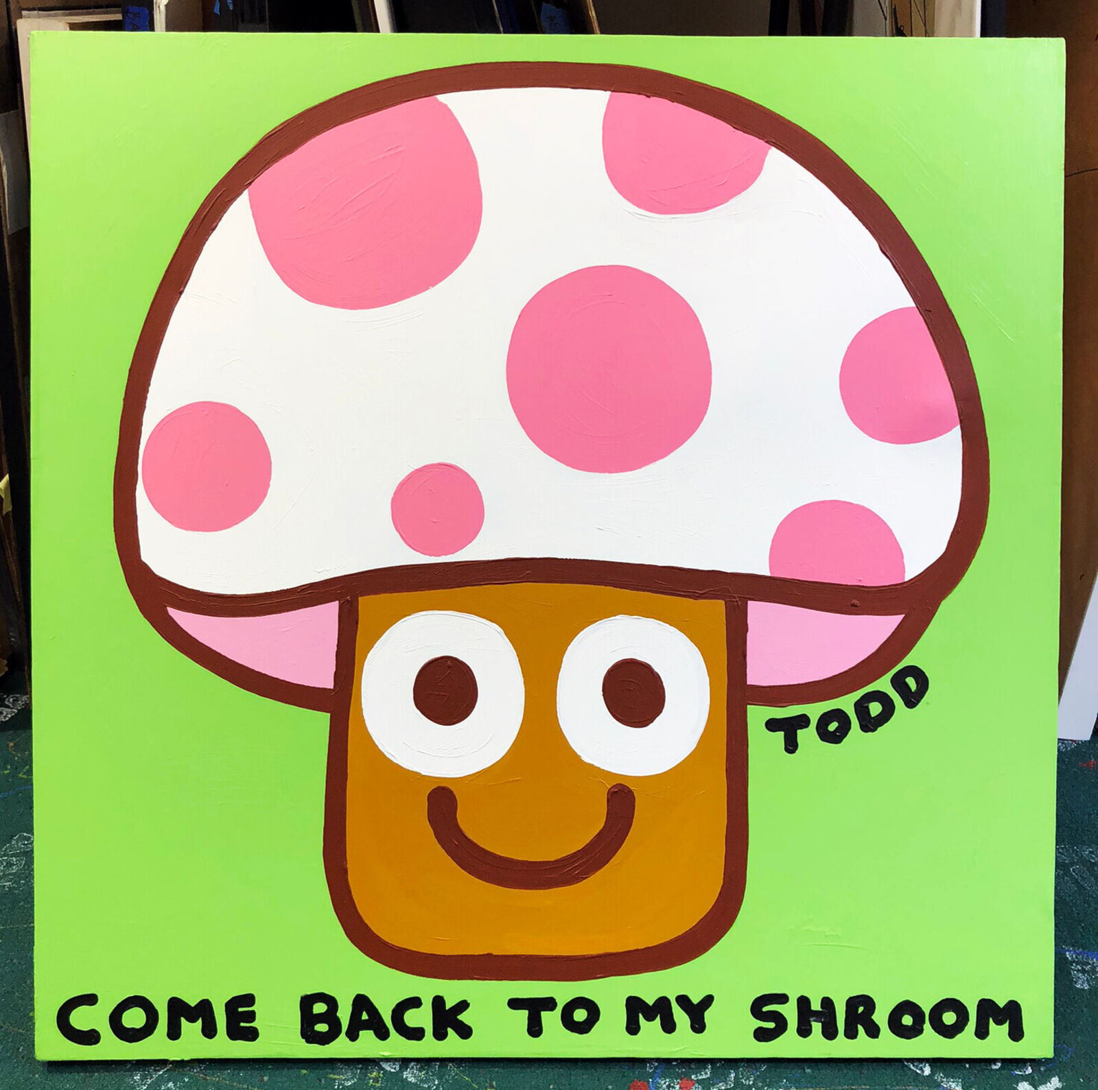 Artwork by Todd Goldman, Come Back To My Shroom (large original painting on canvas), Made of Acrylic On Canvas 