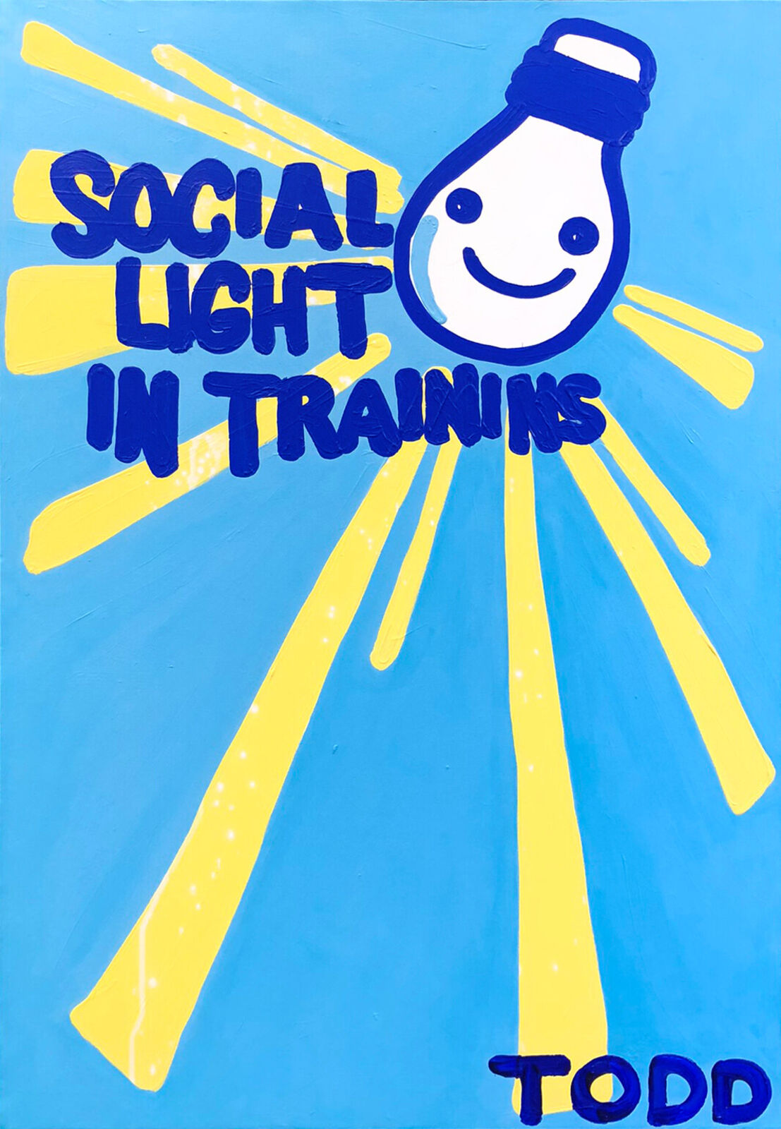 Social Light (large original painting on canvas) by Todd Goldman, null