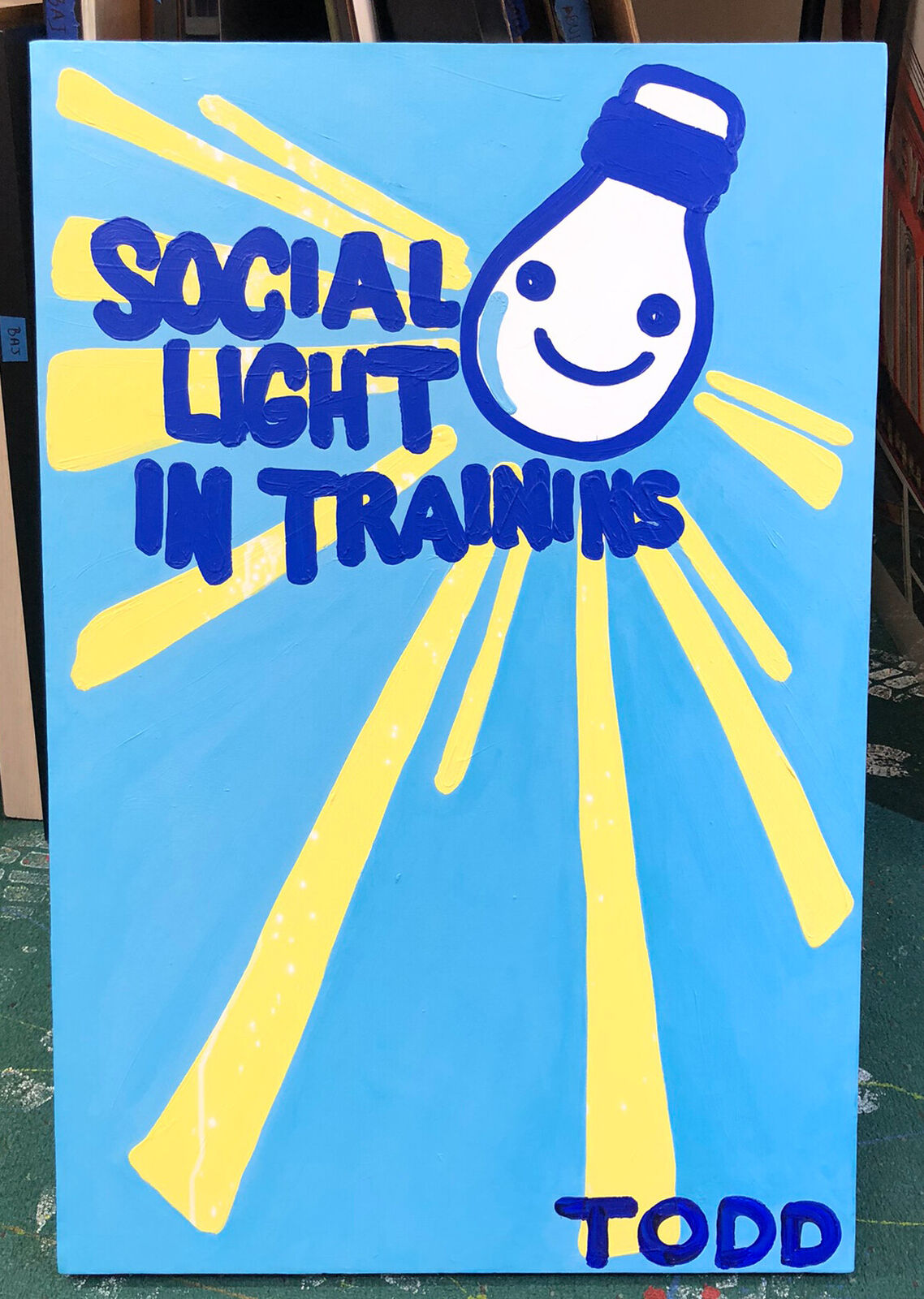 Artwork by Todd Goldman, Social Light (large original painting on canvas), Made of Acrylic On Canvas 