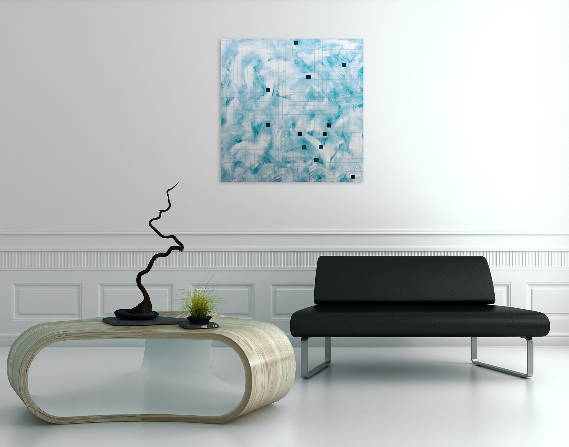 Artwork by Tom Henderson, Chaos & Chance, Made of Oil Paint on reflective cast acrylic 