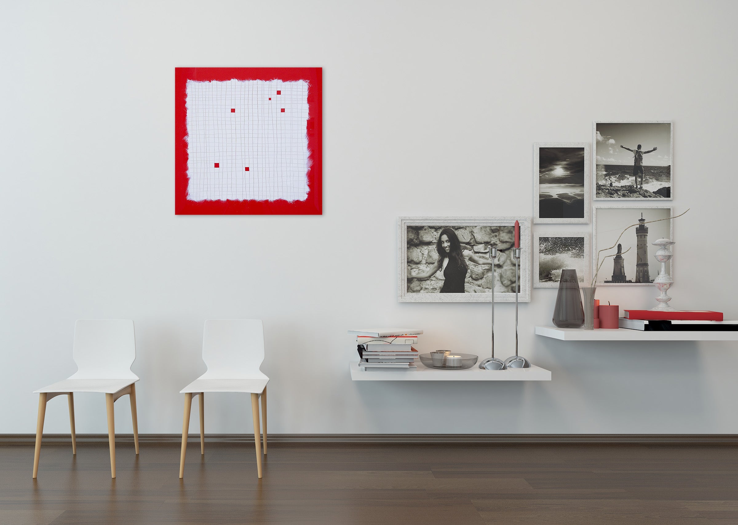 Artwork by Tom Henderson, Luck of the Devil - Red, Made of Oil paint on cast acrylic 