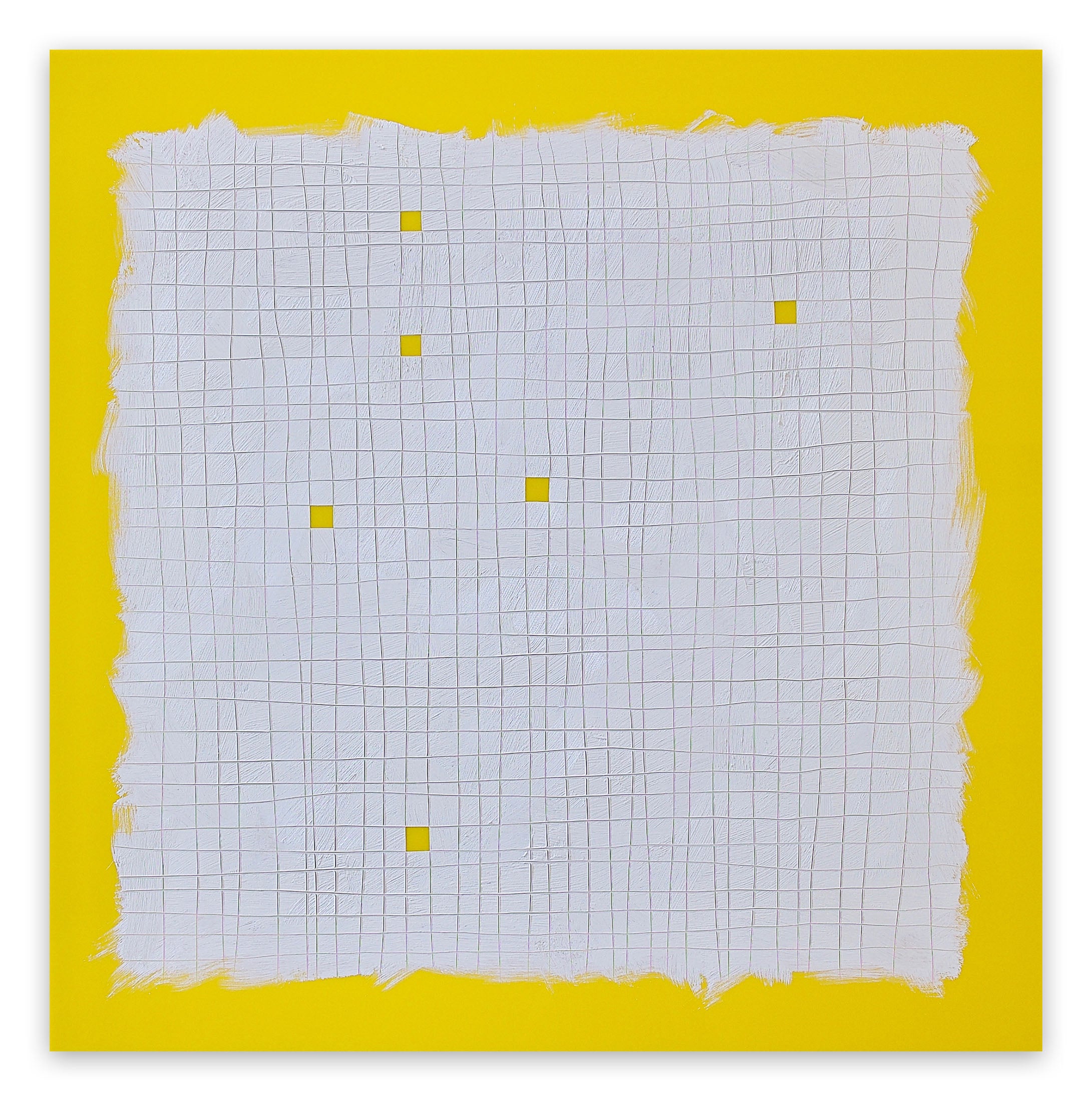 A piece of paper with yellow squares on it.