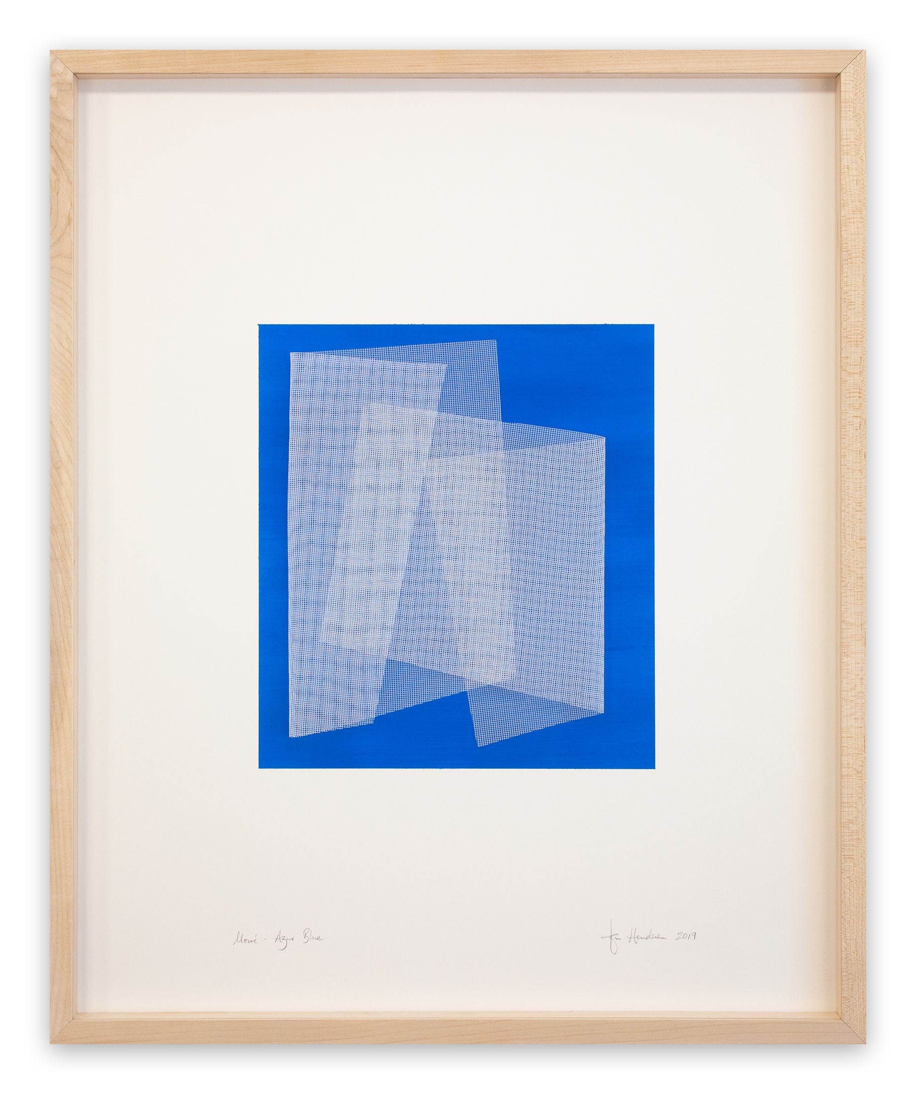 Moiré Azur Blue by Tom Henderson, 2019