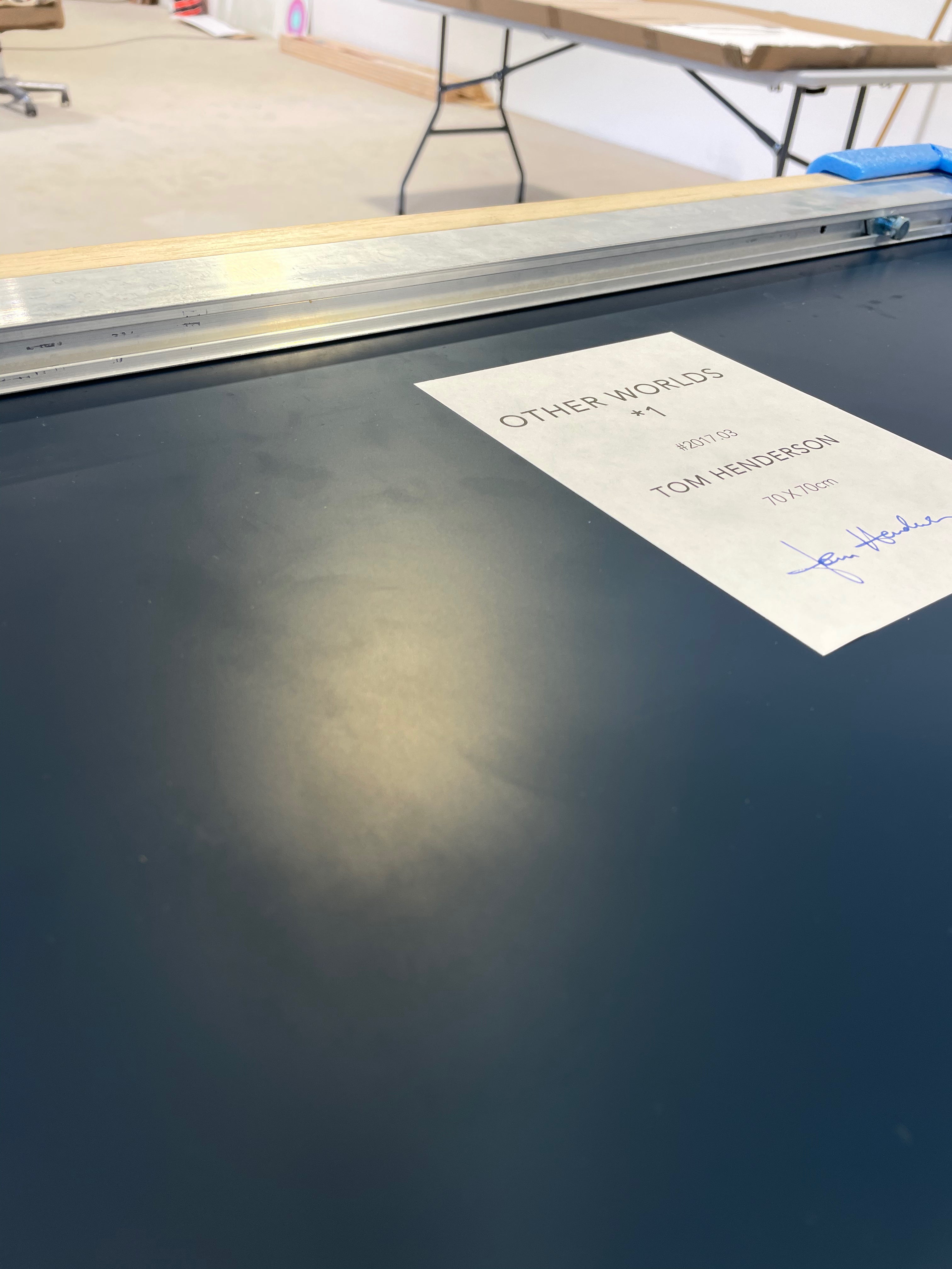 Artwork by Tom Henderson, Other Worlds 1, Made of Oil Paint on Glass Mirror 