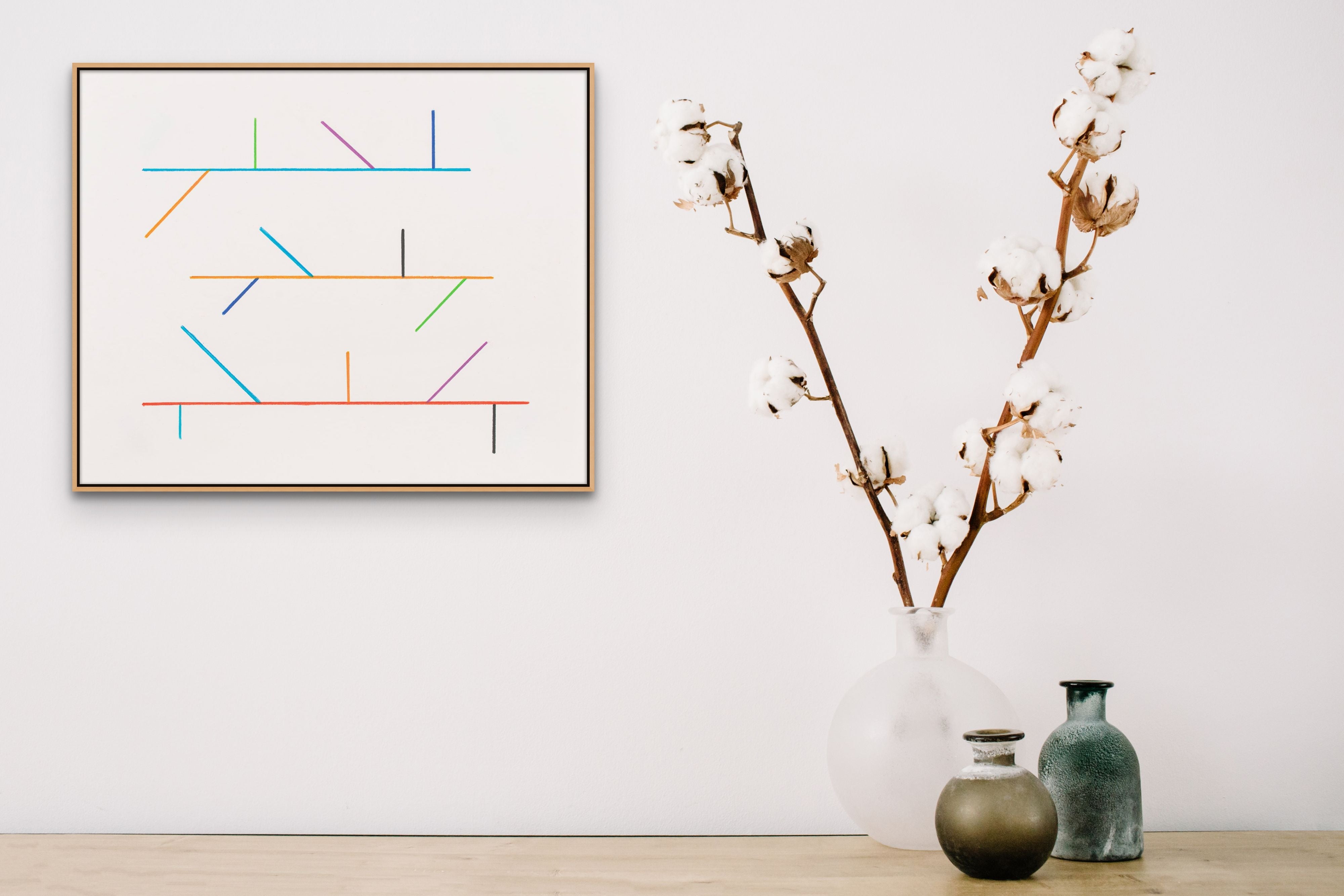 Artwork by Tom McGlynn, Diagram Drawing 3, Made of Colored pencil on paper 