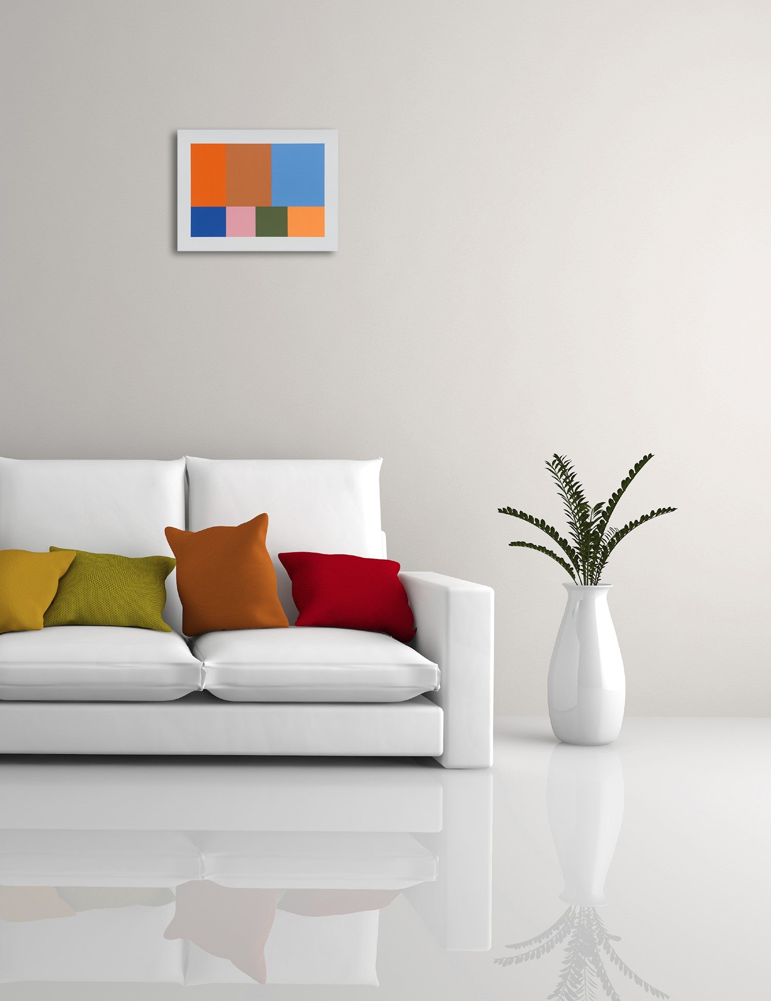 Artwork by Tom McGlynn, Test Pattern 5, Made of Acrylic/gouache on wood 