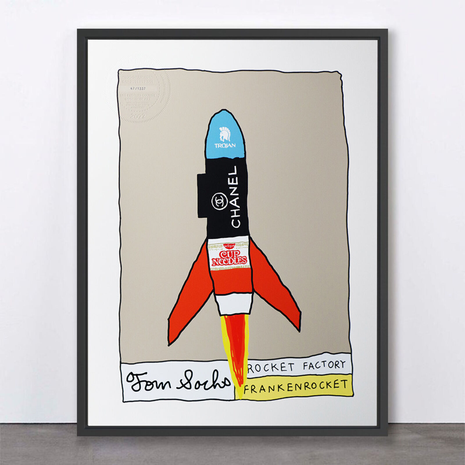 Artwork by Tom Sachs, Too Darn Hot, Made of 13-colour silkscreen print with semi-gloss varnish, printed on 600gsm Somerset Tub Sized Satin paper 