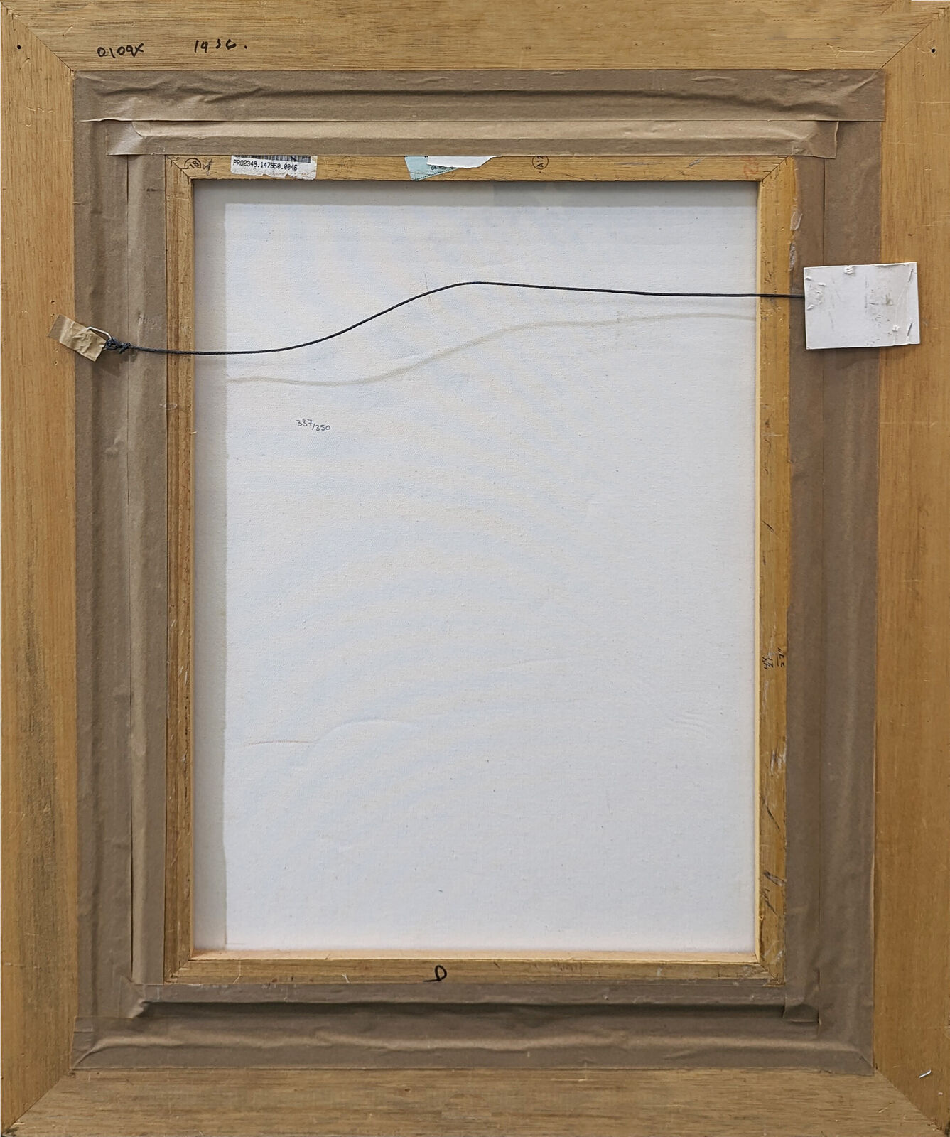 A painting of an angel sitting on top of an American flag.