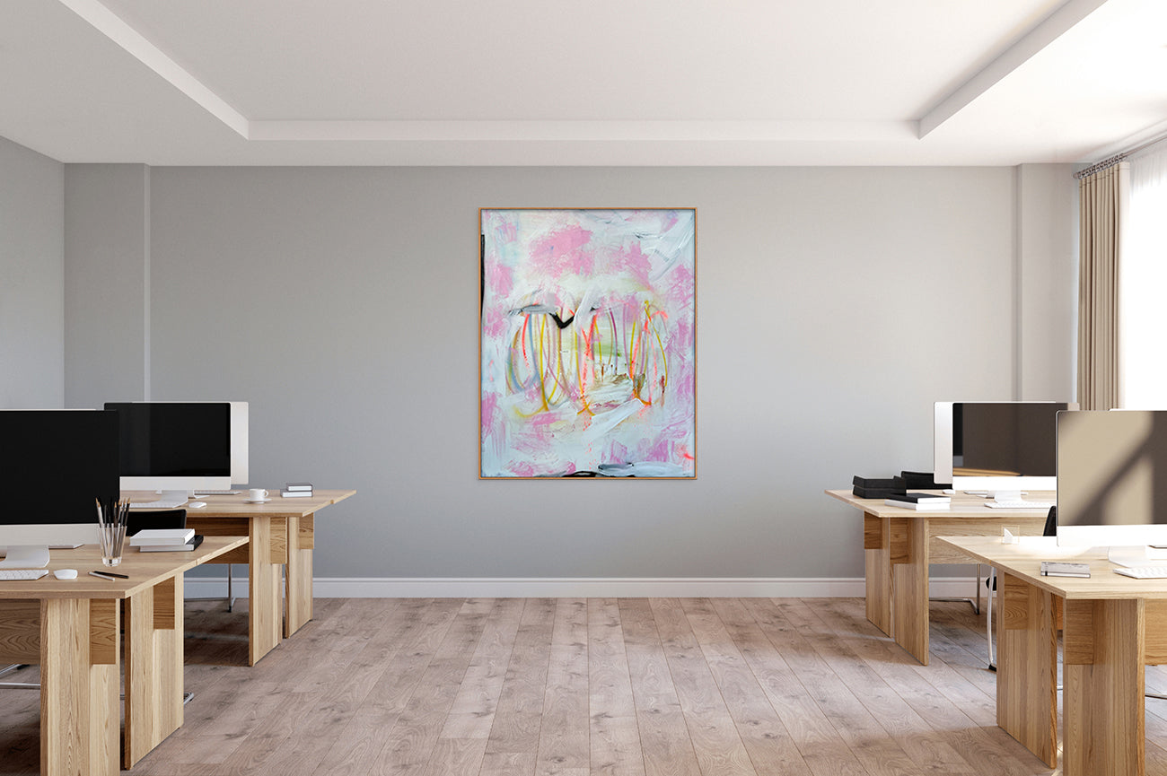 Artwork by Tommaso Fattovich, Holograms Cascade, Made of Oil and acrylic on canvas 