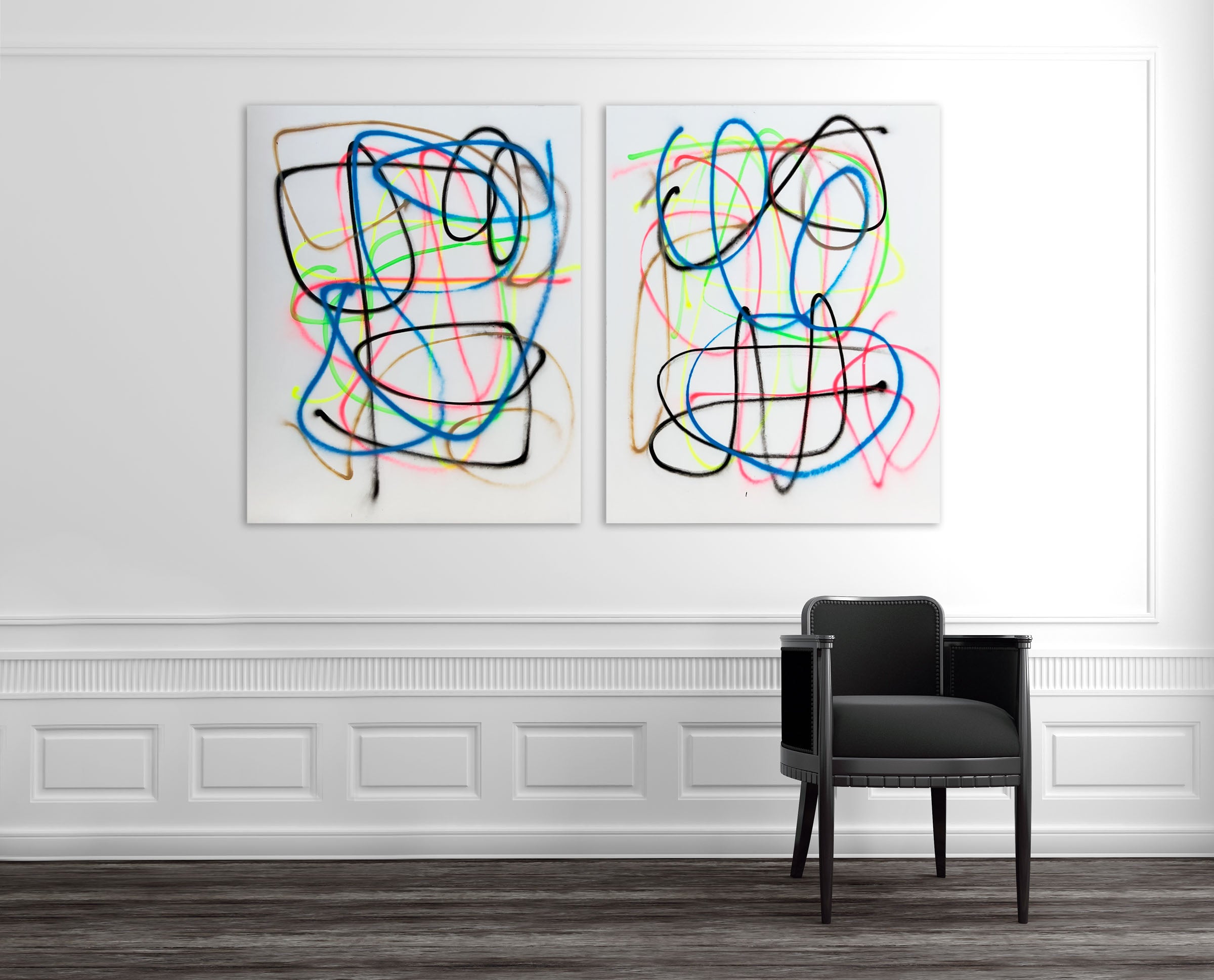 Artwork by Tommaso Fattovich, Judo Chop Freestyle, Made of Acrylic on canvas 