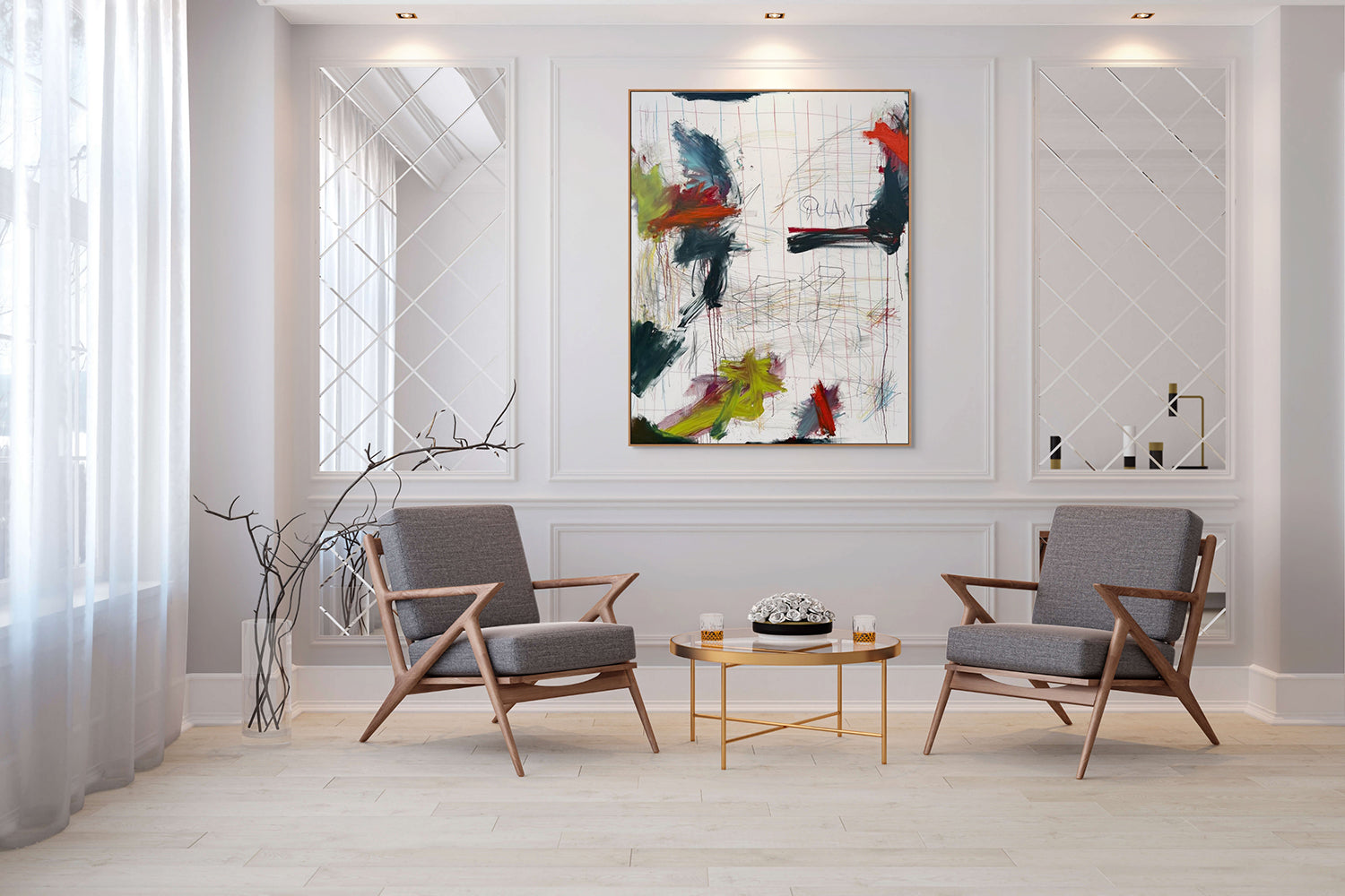 Artwork by Tommaso Fattovich, Quantum Notes, Made of Oil and Pencil on Canvas 