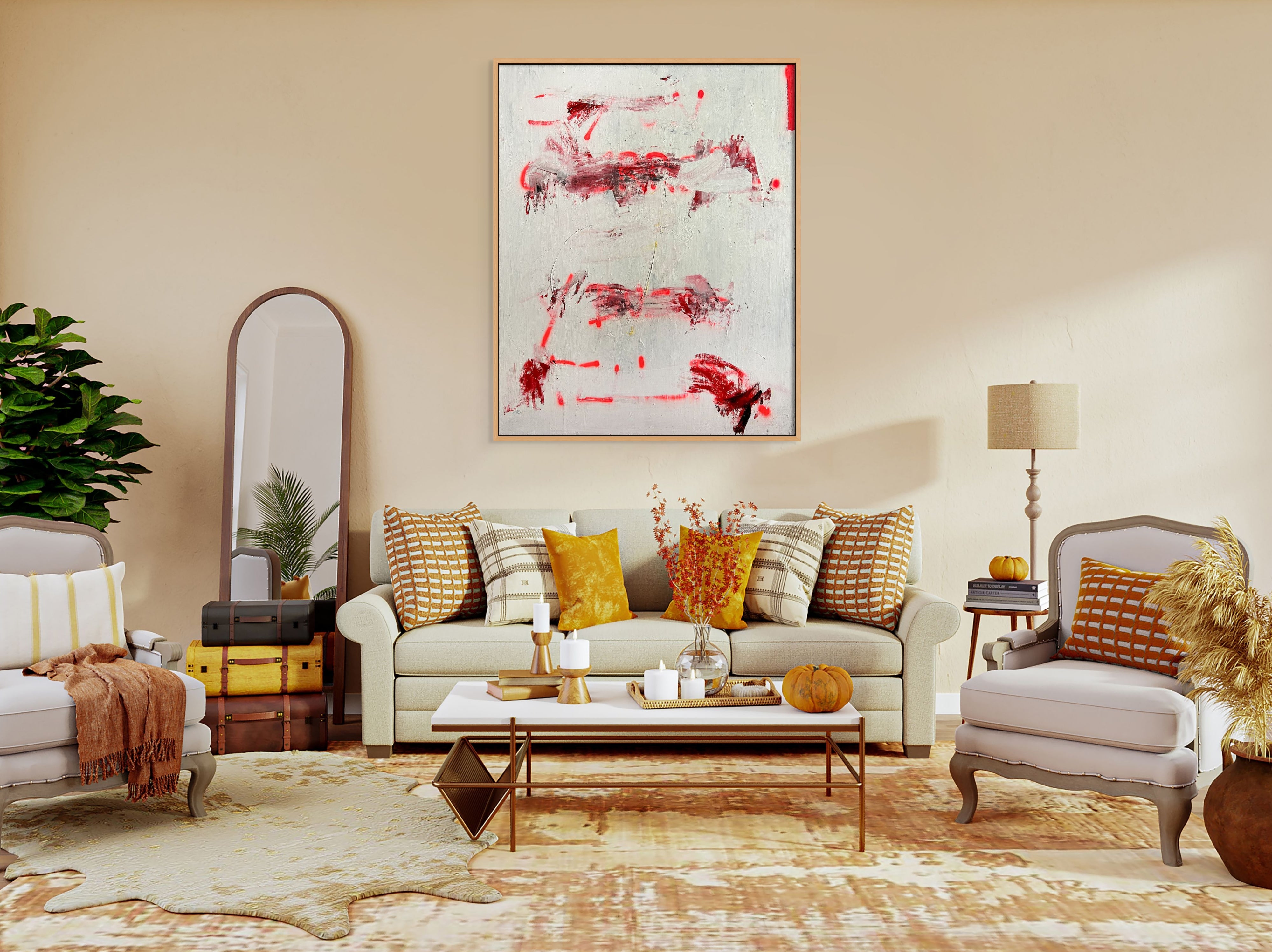 Artwork by Tommaso Fattovich, Soy Un Guerrero. Y Busco Peligro., Made of Oil and acrylic on canvas 