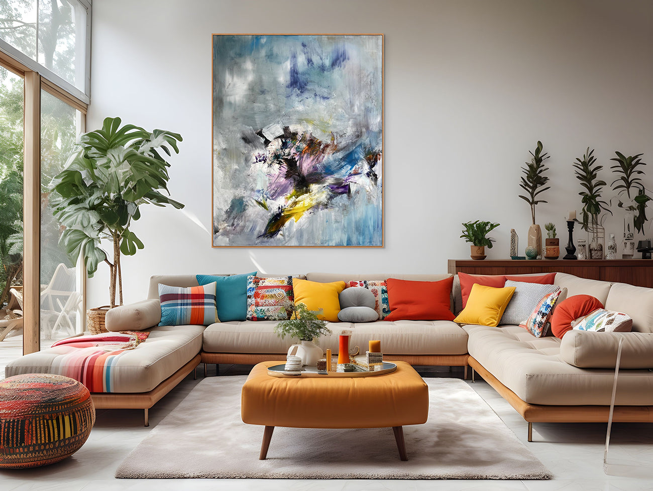 Artwork by Tommaso Fattovich, There’s A Cat In The Sky, Made of Oil, acrylic and pencil on canvas 