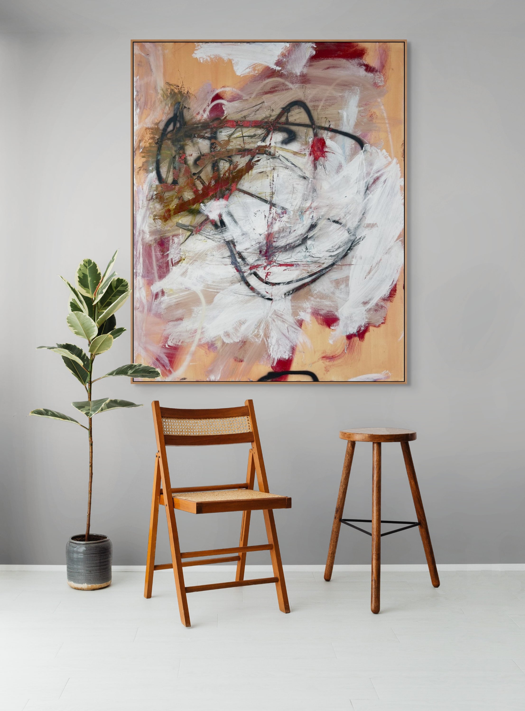 Artwork by Tommaso Fattovich, Wild Strawberry, Made of Oil and acrylic on canvas 