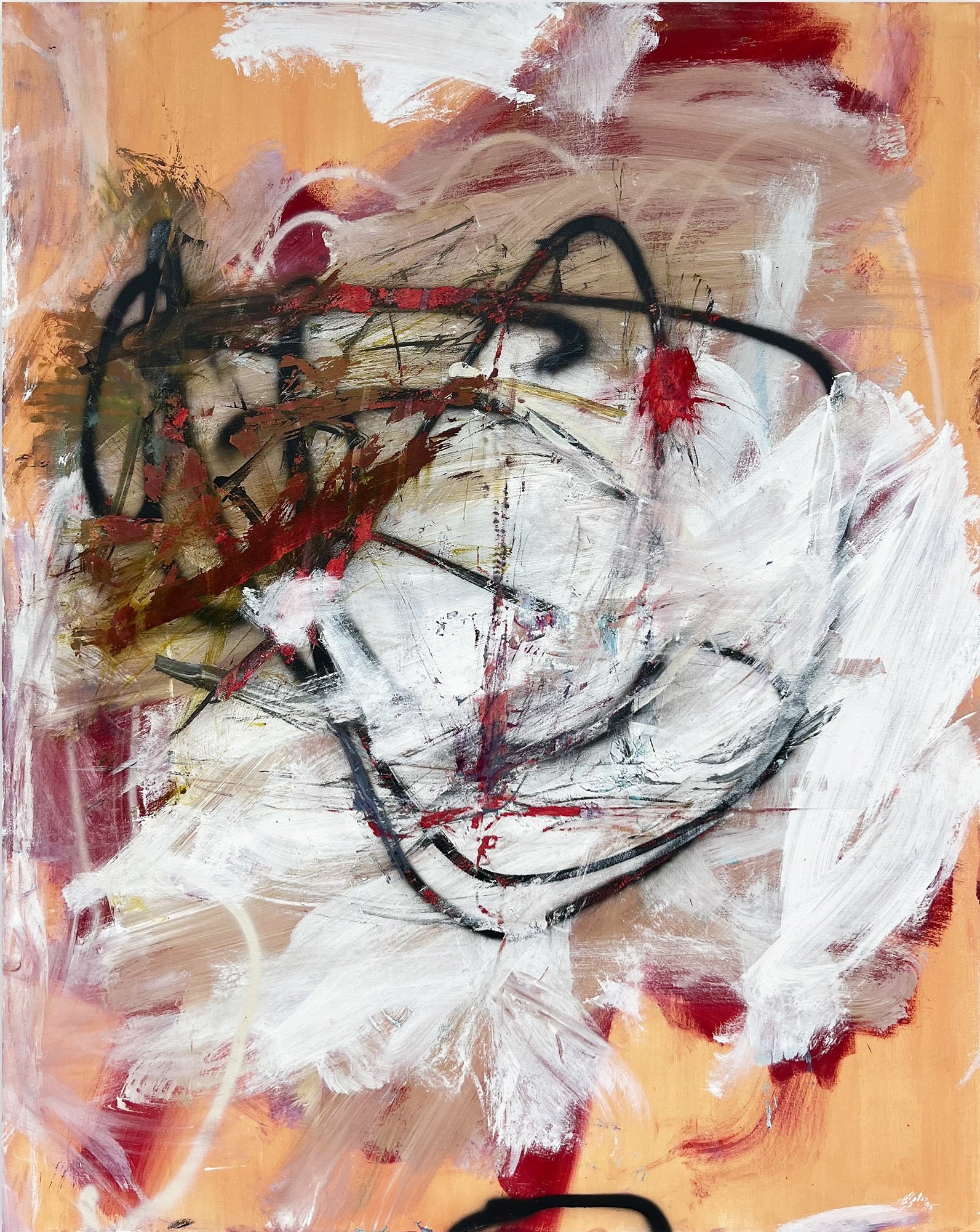 Artwork by Tommaso Fattovich, Wild Strawberry, Made of Oil and acrylic on canvas 