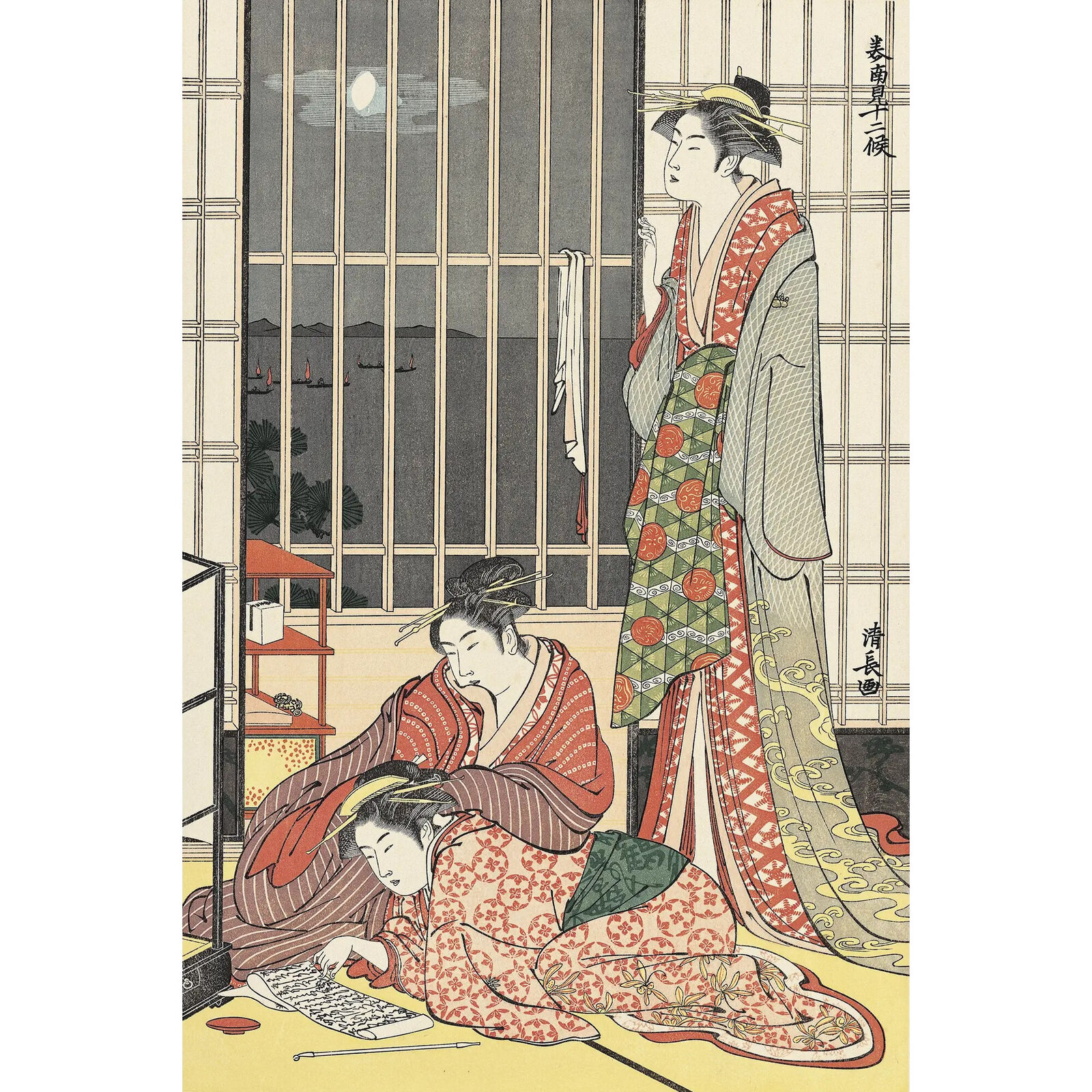 Beauties in September by Torii Kiyonaga, 1782