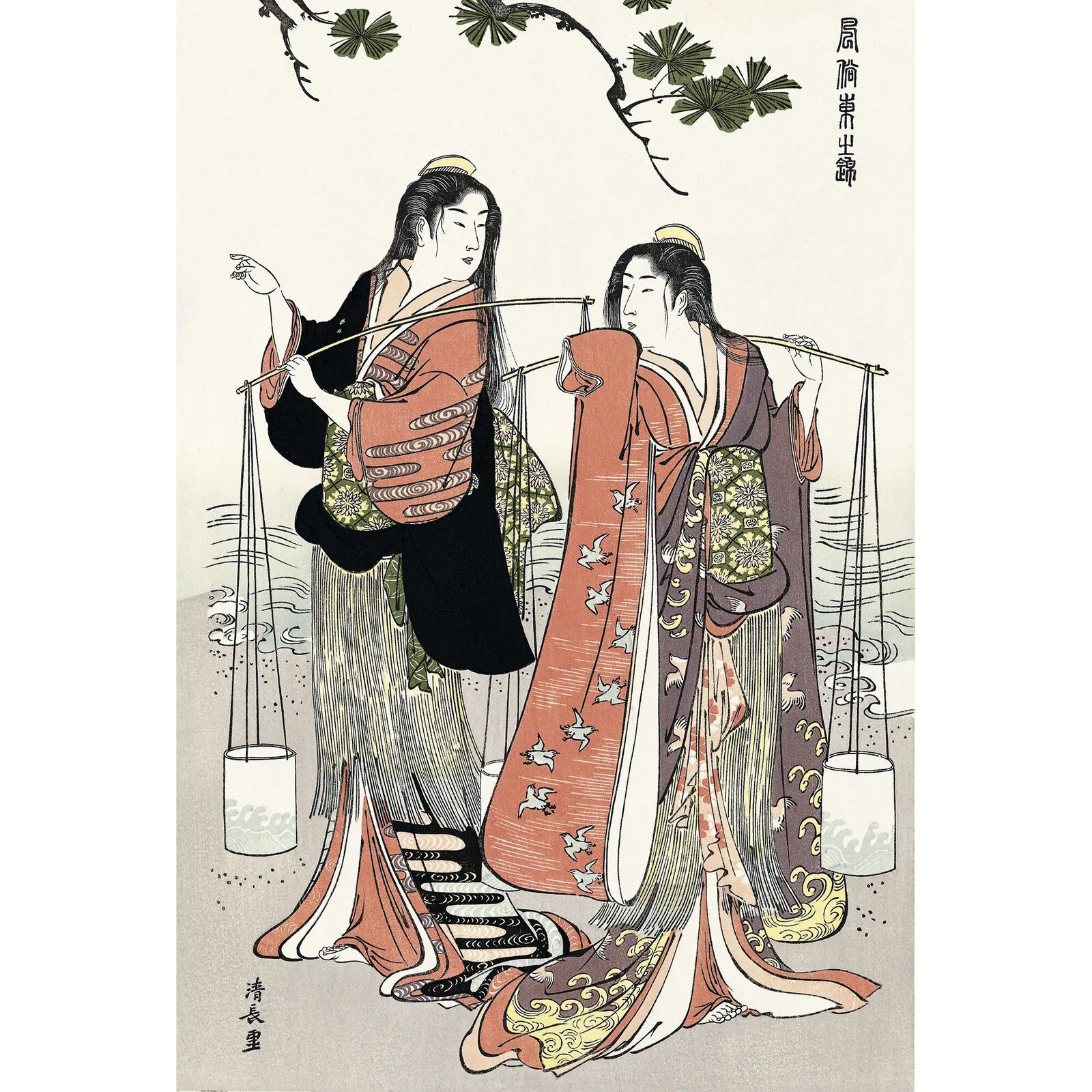 Shiokumi Dance by Torii Kiyonaga, 1782