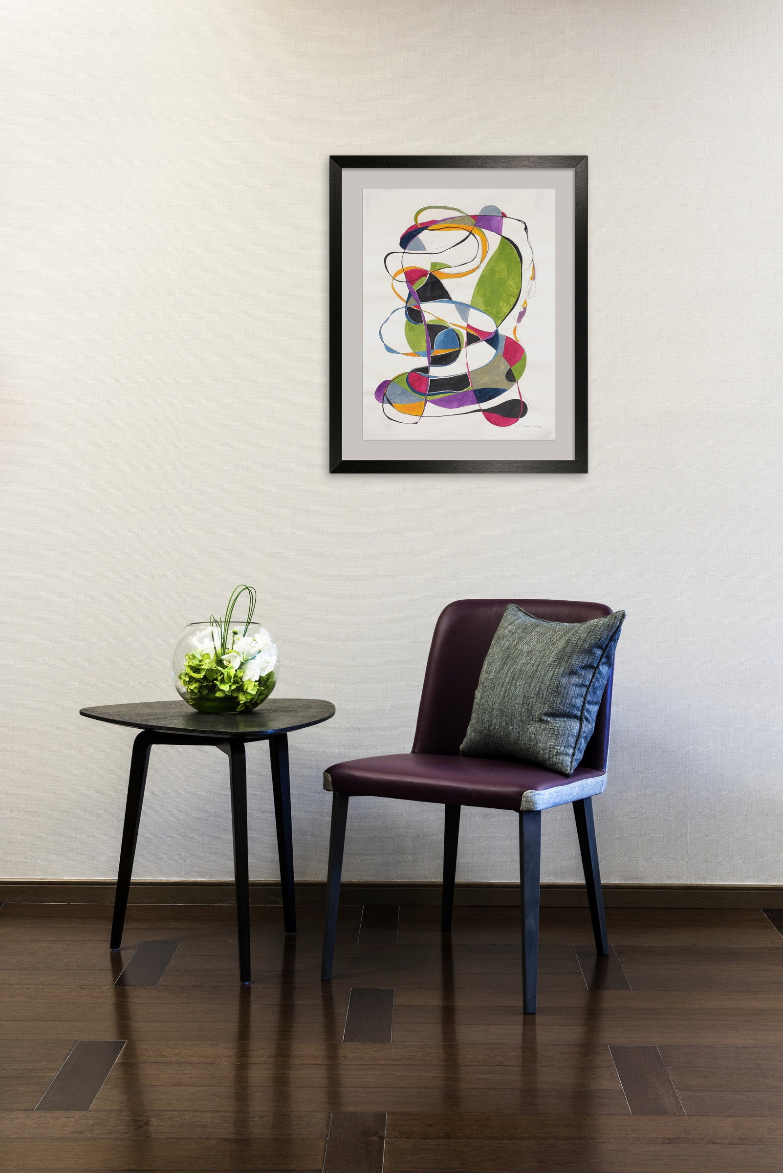 Artwork by Tracey Adams, Balancing Act 2, Made of Gouache, graphite and ink on Rives paper 