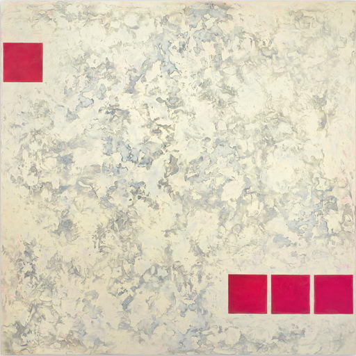 Artwork by Tracey Adams, Linear Momentum, Made of Pigmented beeswax, oil and collage on wood panel 
