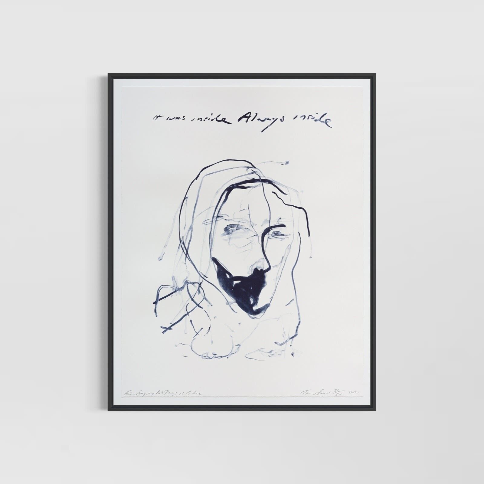 Artwork by Tracey Emin, A Journey To Death (Portfolio of 10), Made of 2 colour lithograph on Somerset Velvet Warm White 400 gsm 