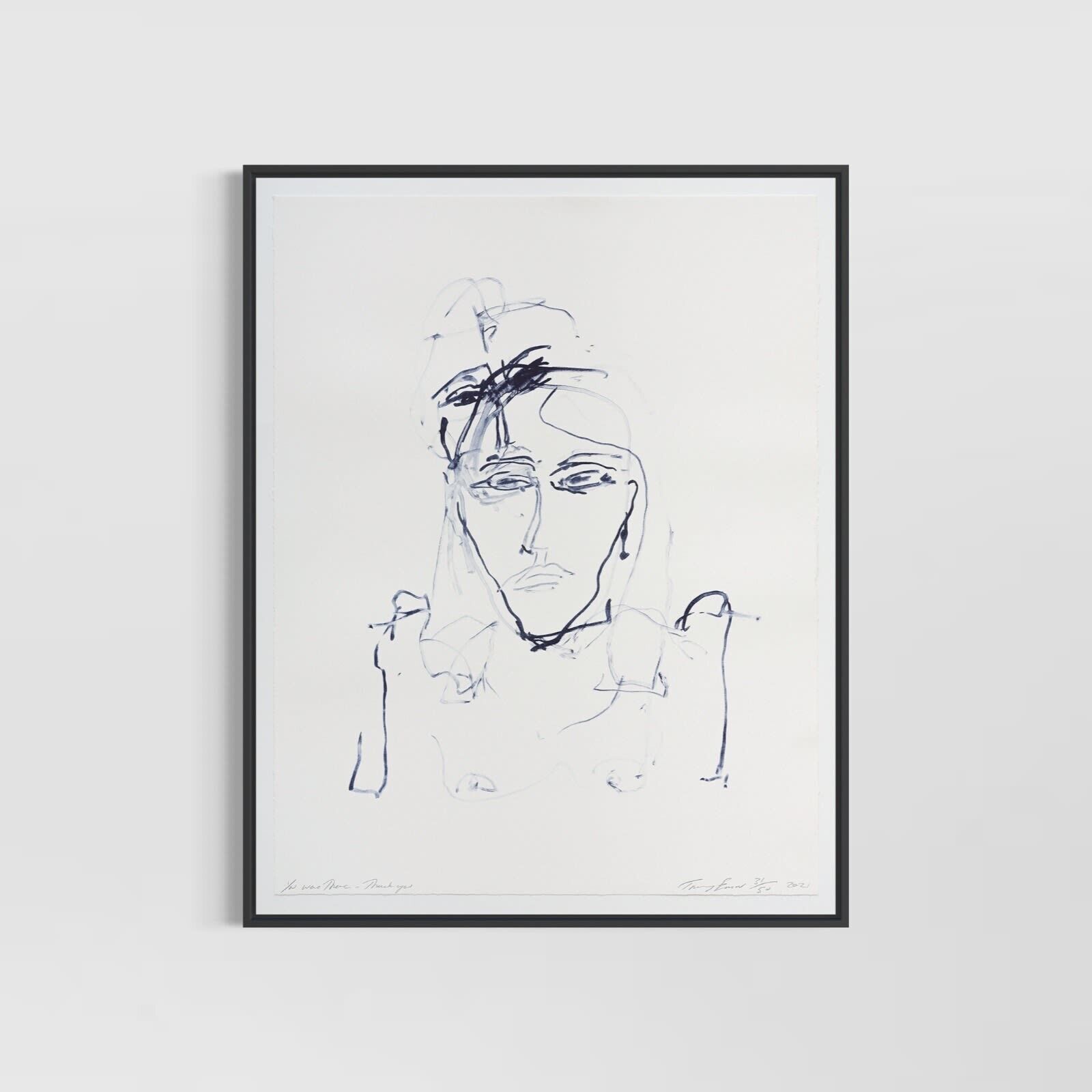 Artwork by Tracey Emin, A Journey To Death (Portfolio of 10), Made of 2 colour lithograph on Somerset Velvet Warm White 400 gsm 