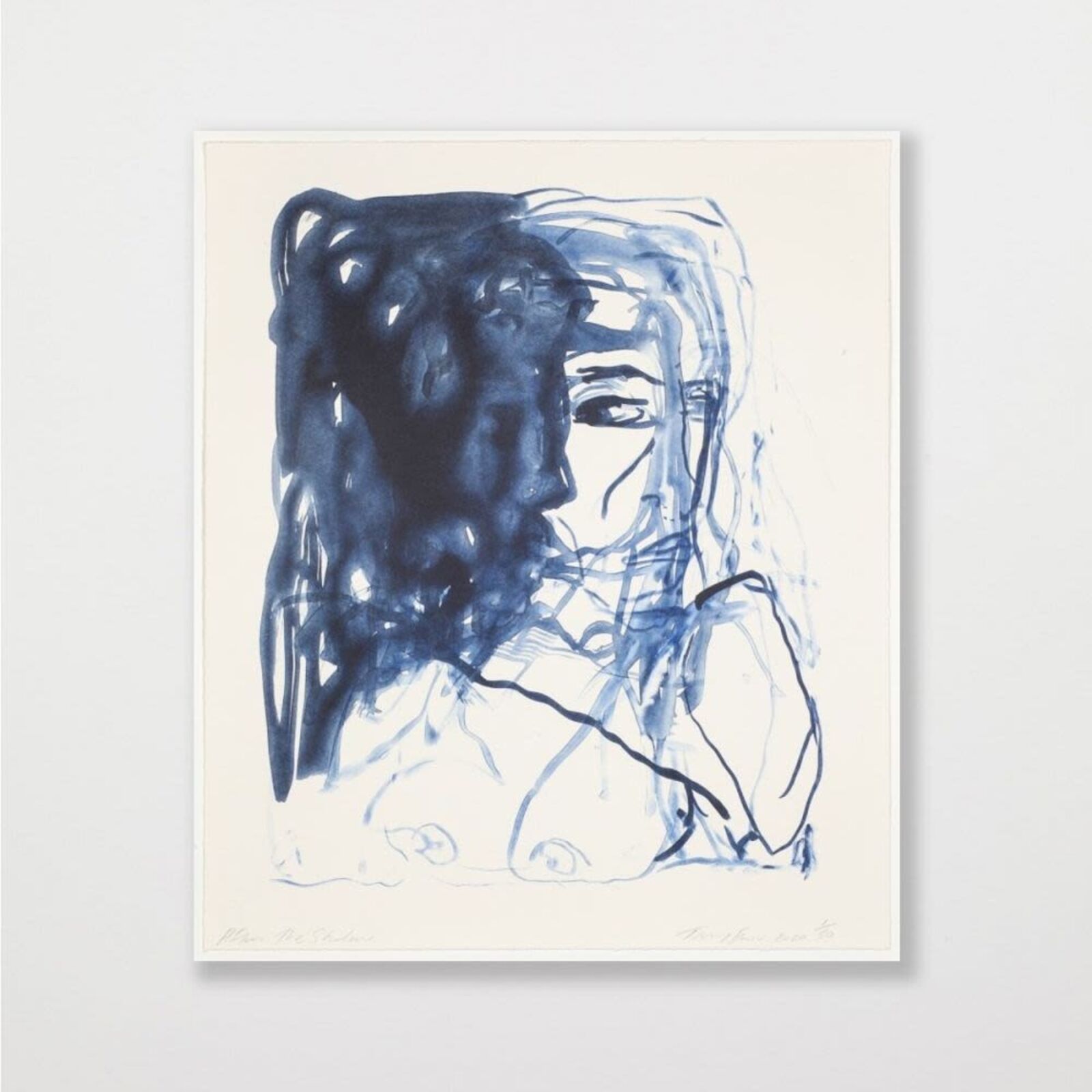 Artwork by Tracey Emin, After the Shadow, Made of 2 colour lithograph on Somerset Velvet Warm White 400gsm 
