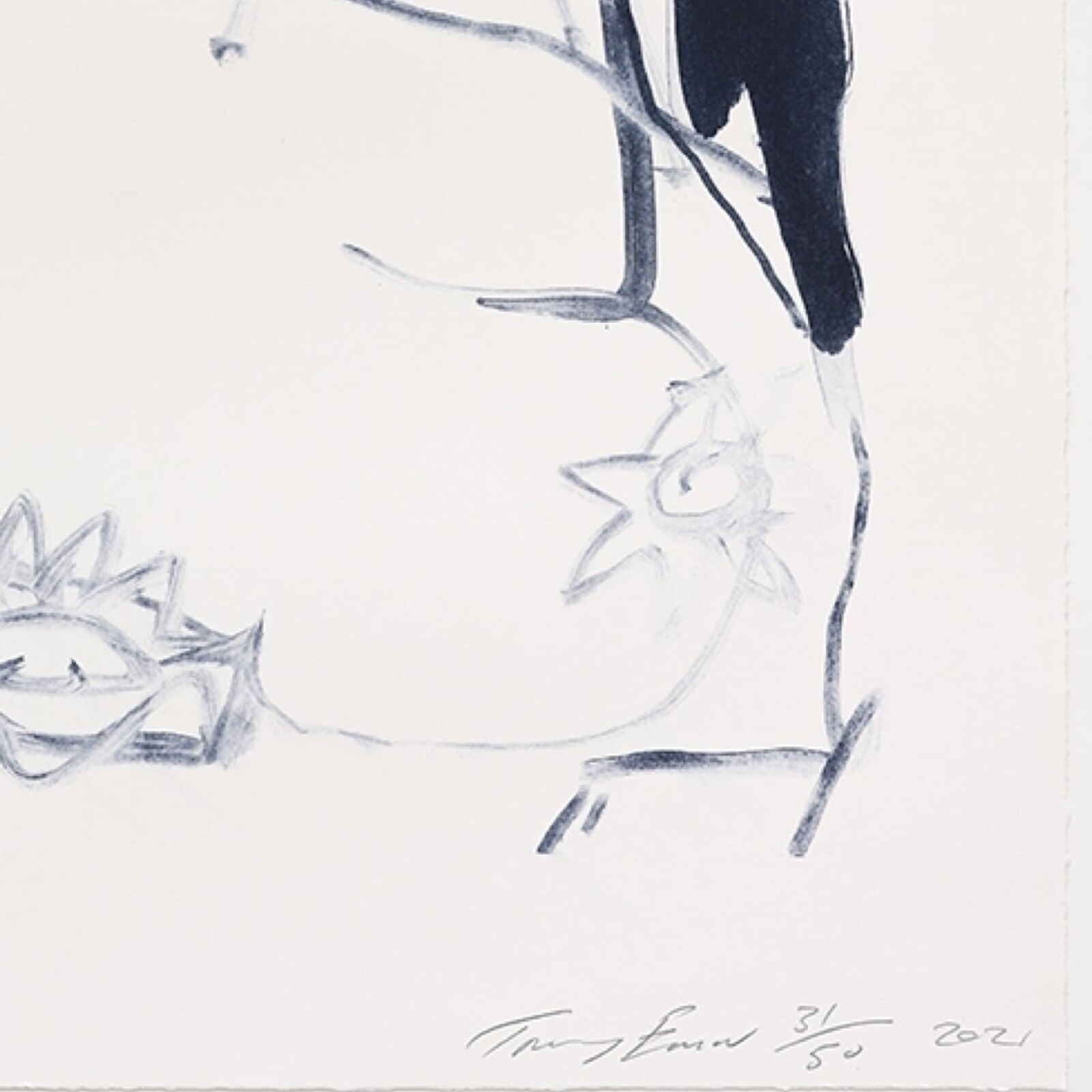 Artwork by Tracey Emin, And This was me A Thousand Years Ago (from a Journey To Death), Made of Colour lithographs on Somerset Velvet Warm White 400gsm 