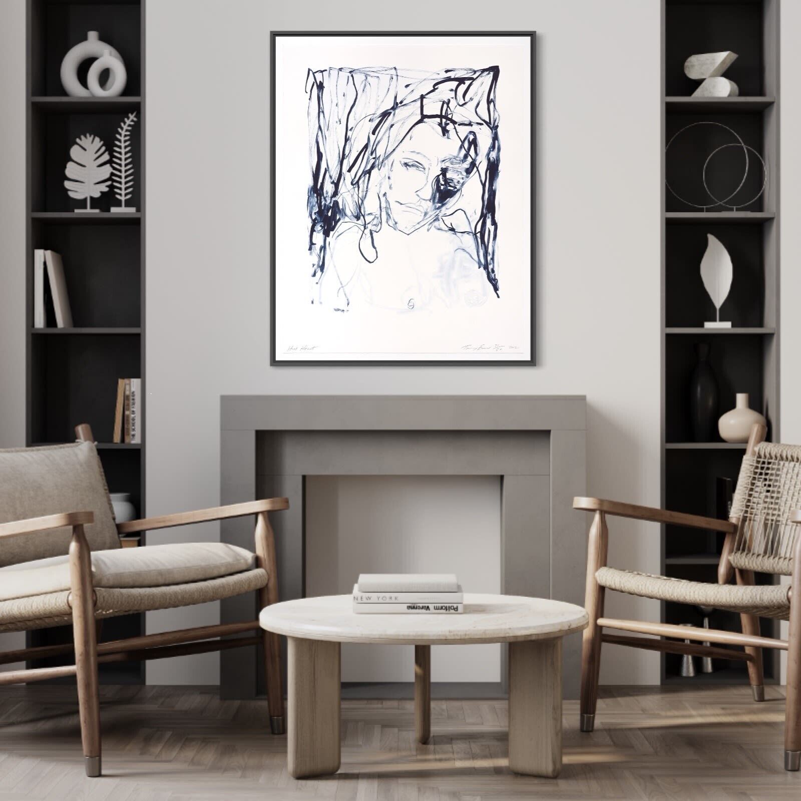 Artwork by Tracey Emin, Hurt Heart (from A Journey To Death), Made of Colour lithographs on Somerset Velvet Warm White 400gsm 