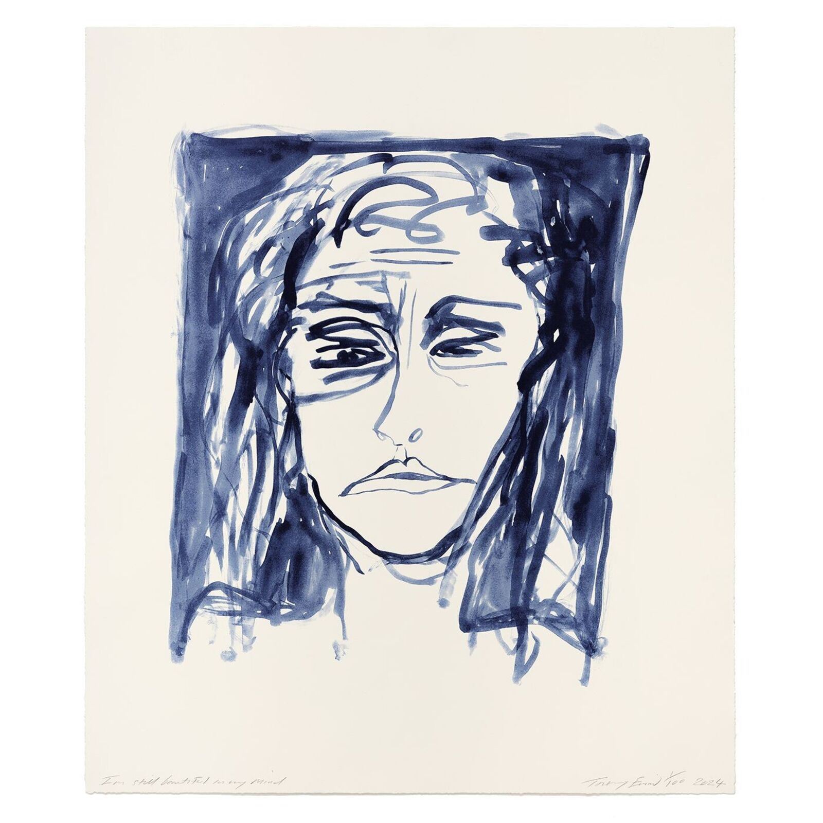 Artwork by Tracey Emin, National Portrait Gallery Portfolio, Made of 1 colour lithograph on Somerset Warm White 400gsm 