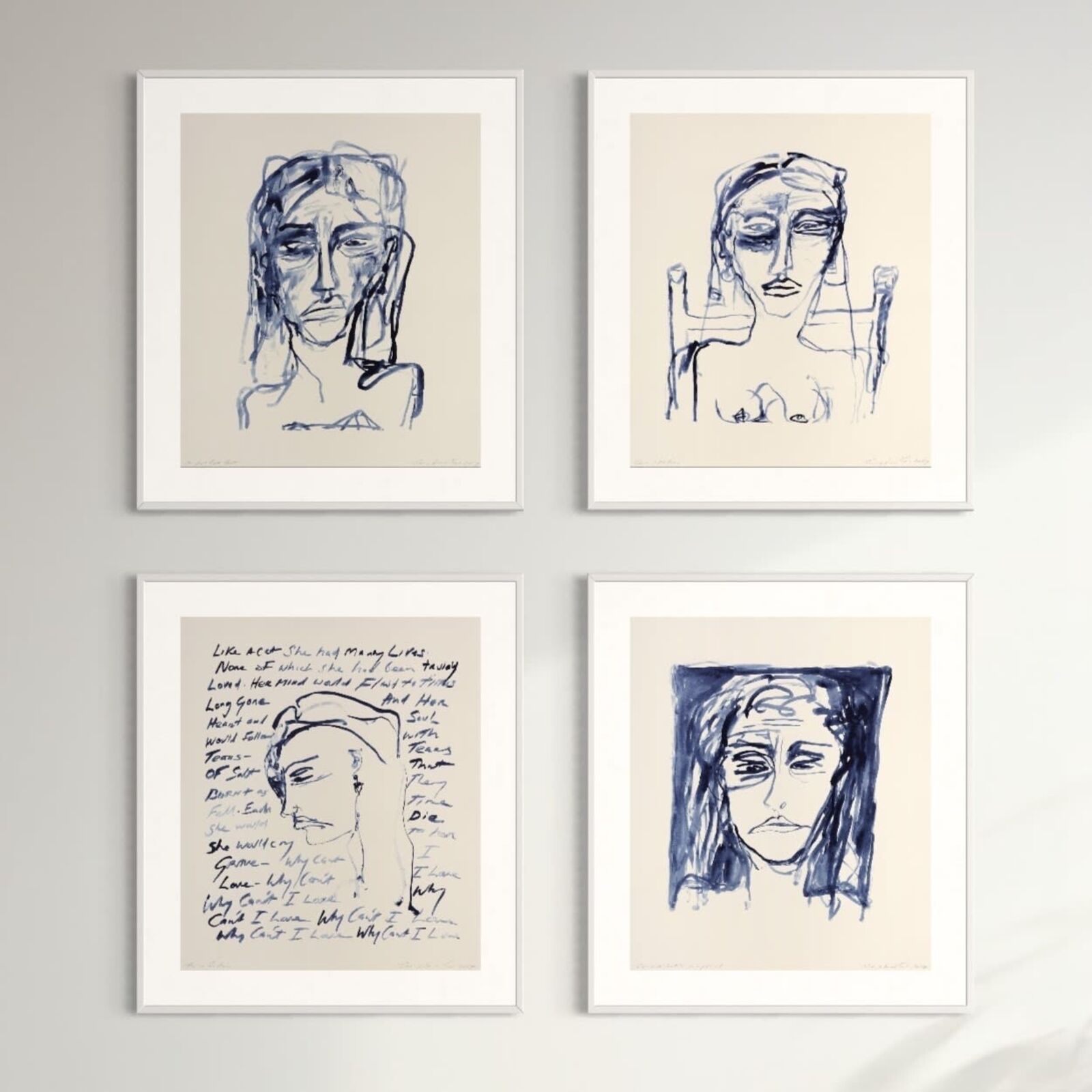 Artwork by Tracey Emin, National Portrait Gallery Portfolio, Made of 1 colour lithograph on Somerset Warm White 400gsm 
