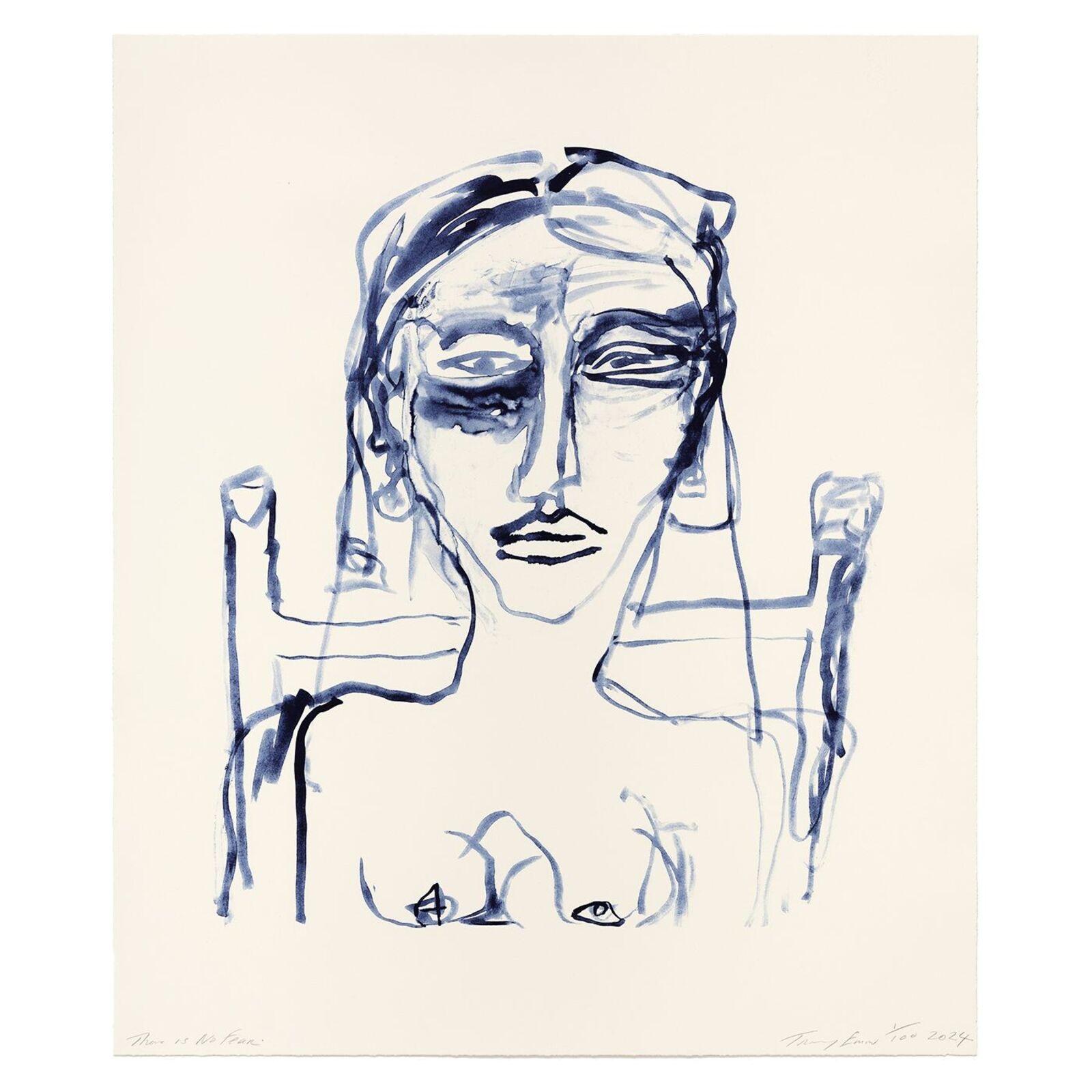 Artwork by Tracey Emin, National Portrait Gallery Portfolio, Made of 1 colour lithograph on Somerset Warm White 400gsm 