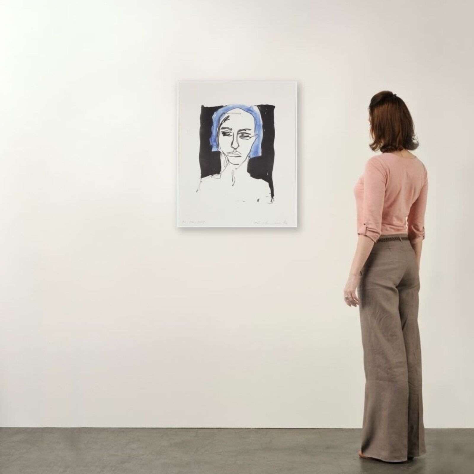 Artwork by Tracey Emin, Me - May 2019, Made of 2 colour lithograph on Somerset Velvet Warm White 400gsm 