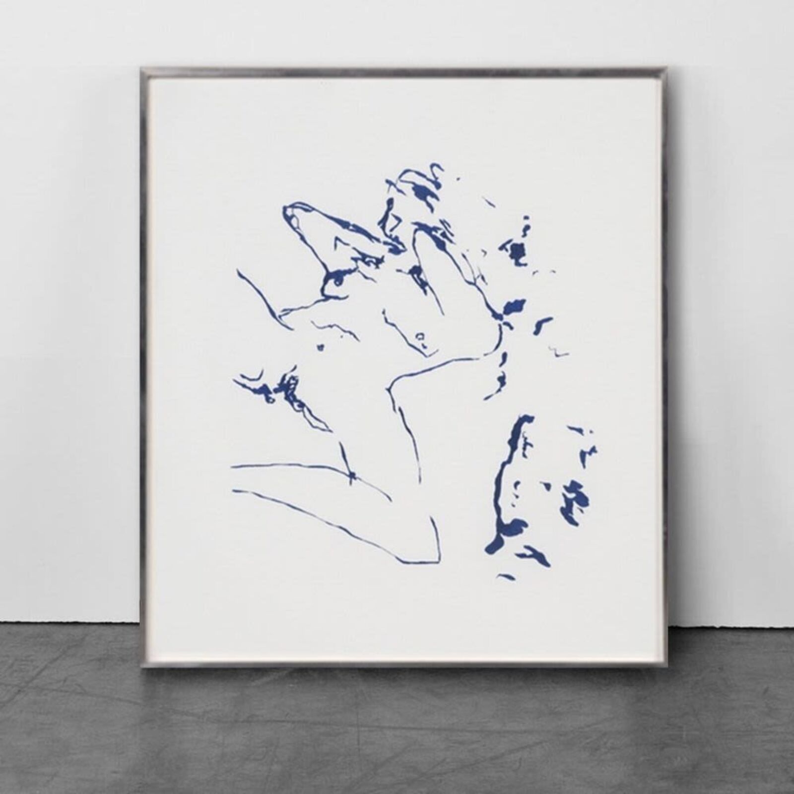 Artwork by Tracey Emin, The Beginning of Me, Made of Three colour screen print on cotton fabric 