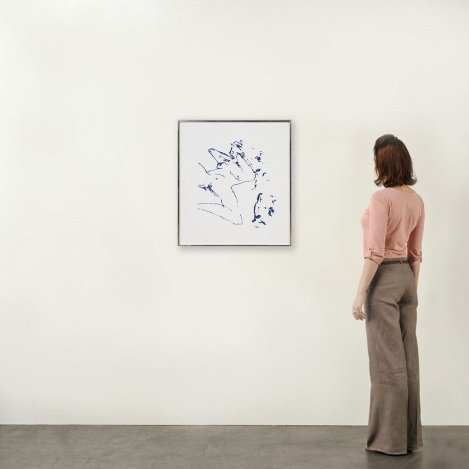 Artwork by Tracey Emin, The Beginning of Me, Made of Three colour screen print on cotton fabric 