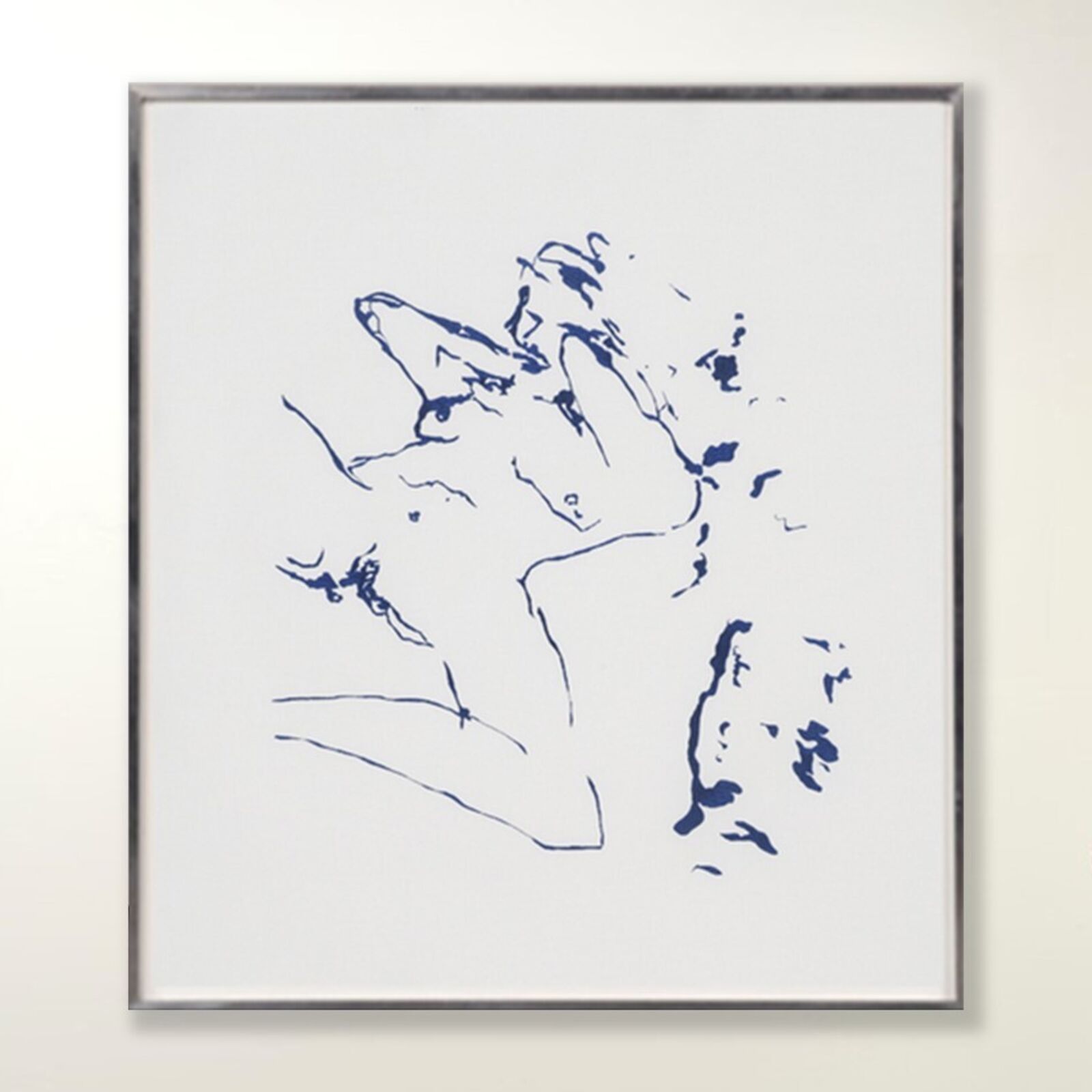 Artwork by Tracey Emin, The Beginning of Me, Made of Three colour screen print on cotton fabric 