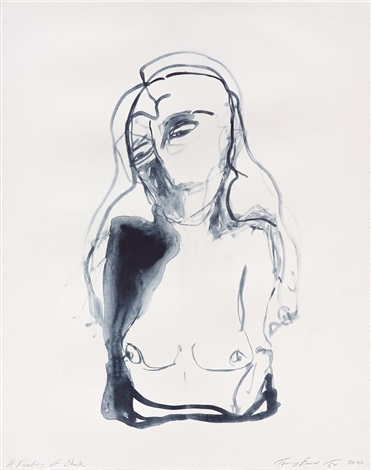 Artwork by Tracey Emin, A Feeling of Shock, Made of 2 colour lithographs on Somerset Velvet Warm White 400gsm 