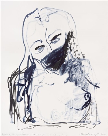 Artwork by Tracey Emin, Crying – Shouting – Screaming – Was Not going to help me Live, Made of 2 colour lithographs on Somerset Velvet Warm White 400gsm 