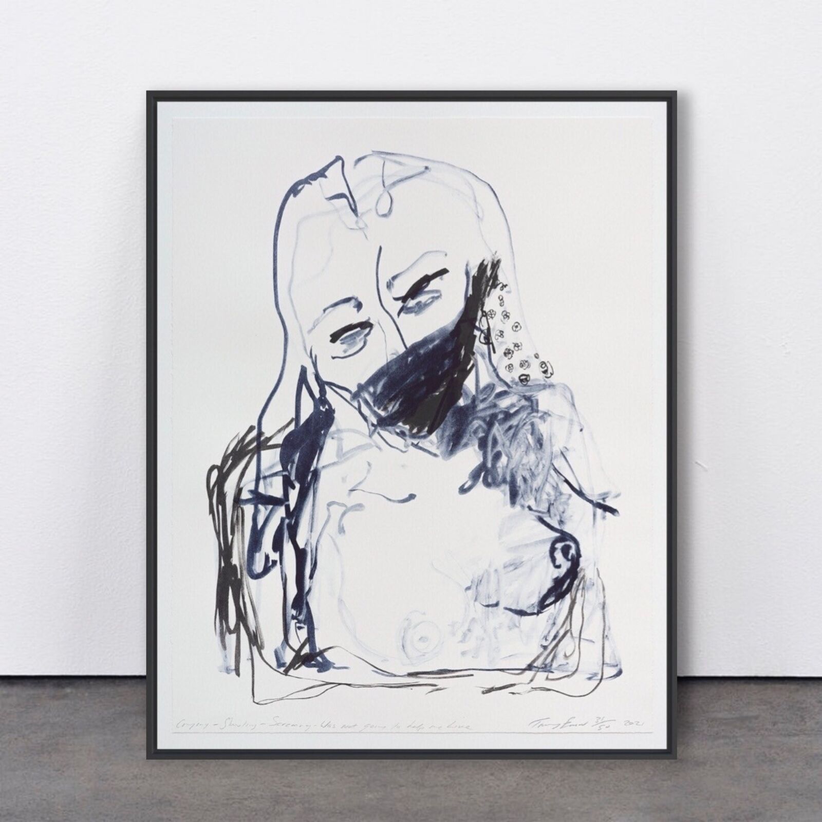 Artwork by Tracey Emin, Crying – Shouting – Screaming – Was Not going to help me Live (from A Journey To Death), Made of Colour lithographs on Somerset Velvet Warm White 400gsm 