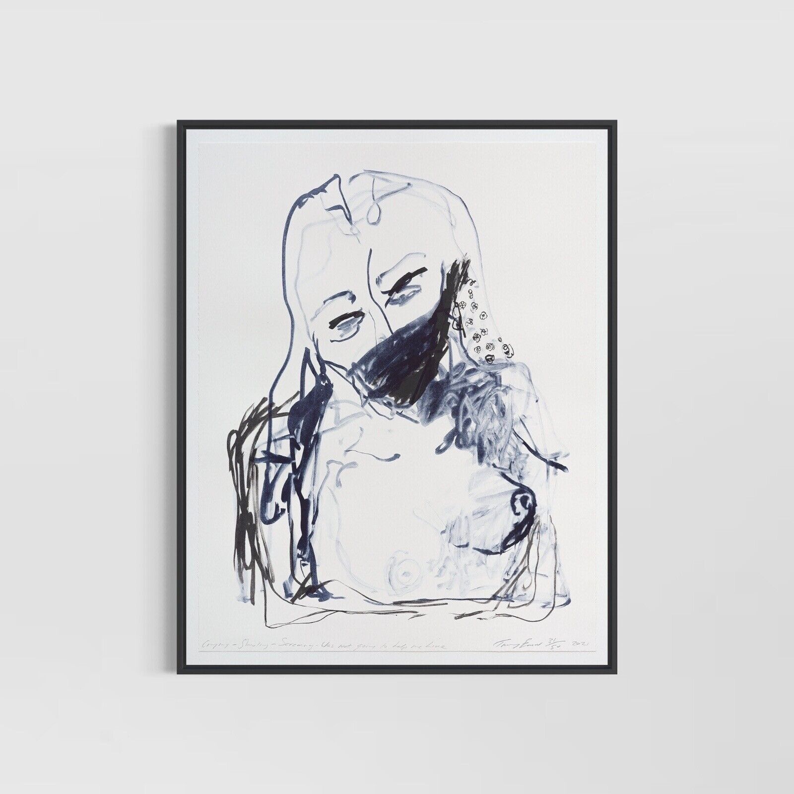 Artwork by Tracey Emin, Crying – Shouting – Screaming – Was Not going to help me Live (from A Journey To Death), Made of Colour lithographs on Somerset Velvet Warm White 400gsm 