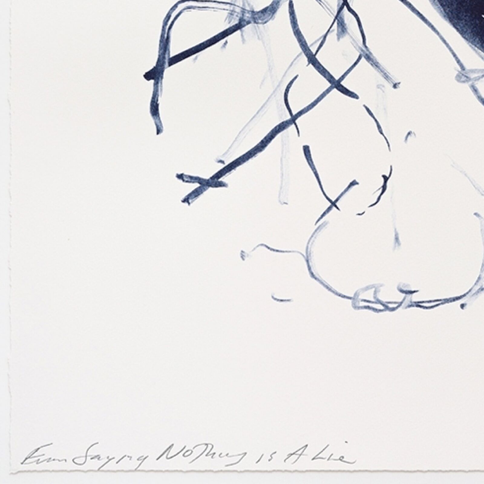 Artwork by Tracey Emin, Even Saying Nothing Is a Lie (from A Journey To Death), Made of Colour lithographs on Somerset Velvet Warm White 400gsm 