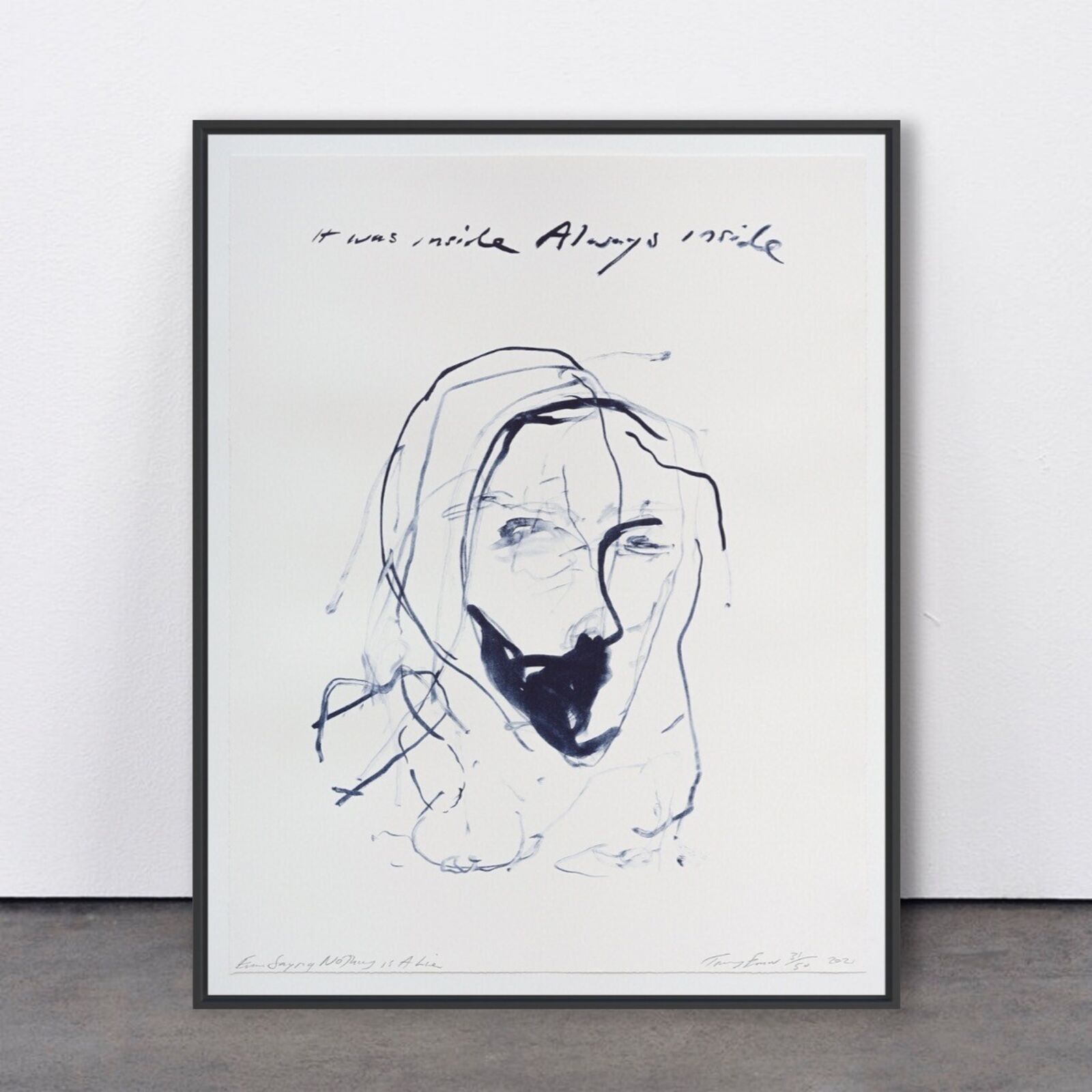 Artwork by Tracey Emin, Even Saying Nothing Is a Lie (from A Journey To Death), Made of Colour lithographs on Somerset Velvet Warm White 400gsm 