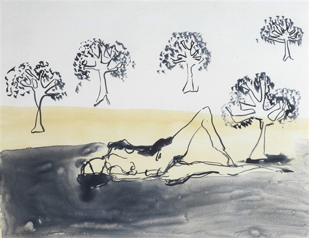 Laying with the Olive Trees by Tracey Emin, 2011
