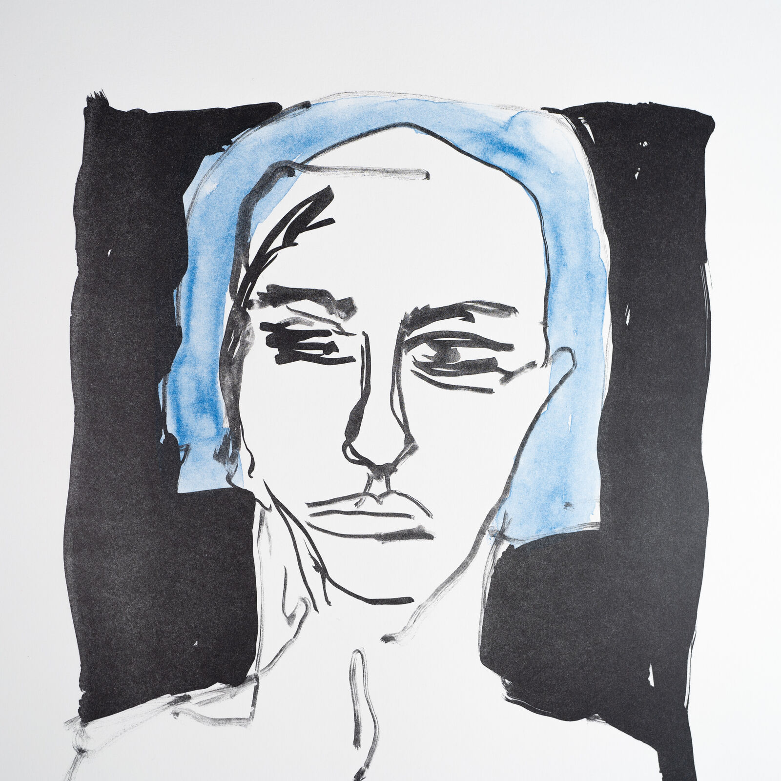 Artwork by Tracey Emin, Me - May 2019, Made of 2 colour lithograph on Somerset Velvet Warm White 400gsm 