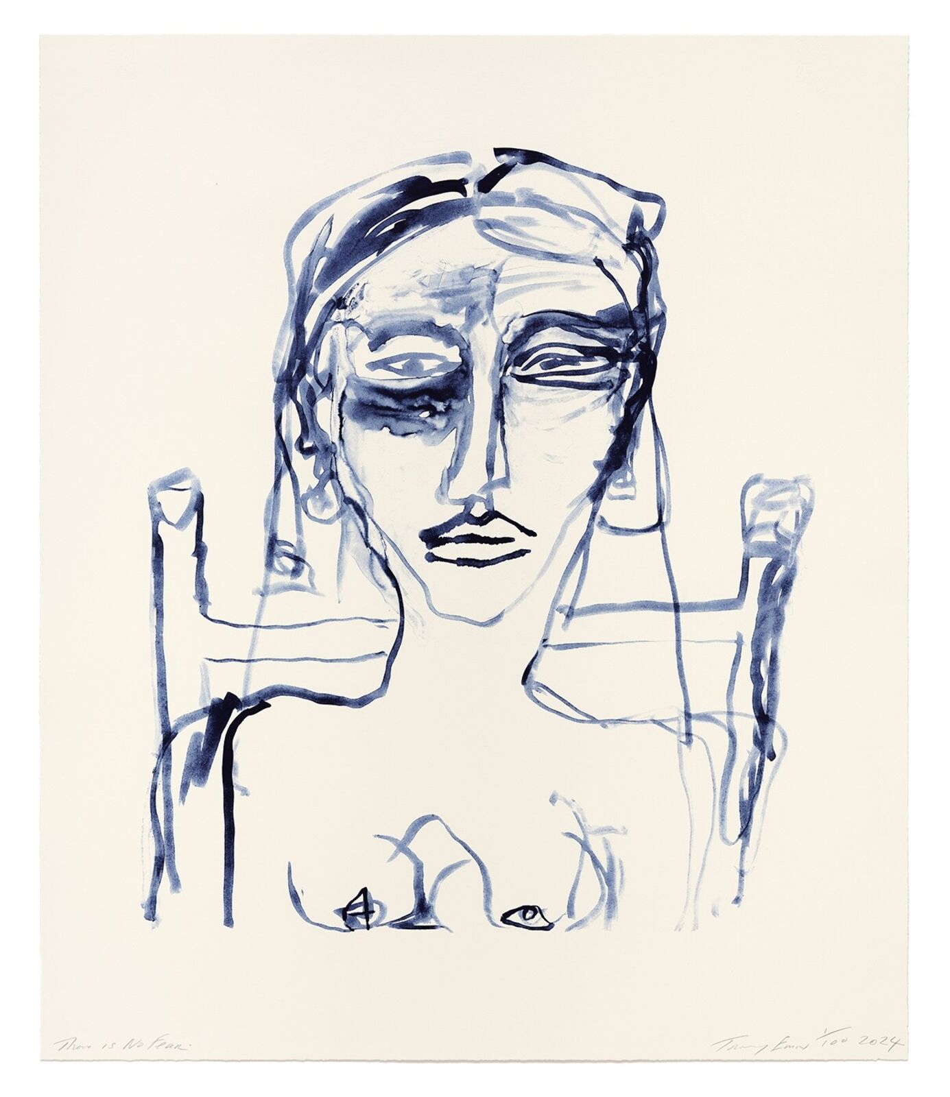 Artwork by Tracey Emin, National Portrait Gallery Portfolio, Made of 1 colour lithograph on Somerset Warm White 400gsm 