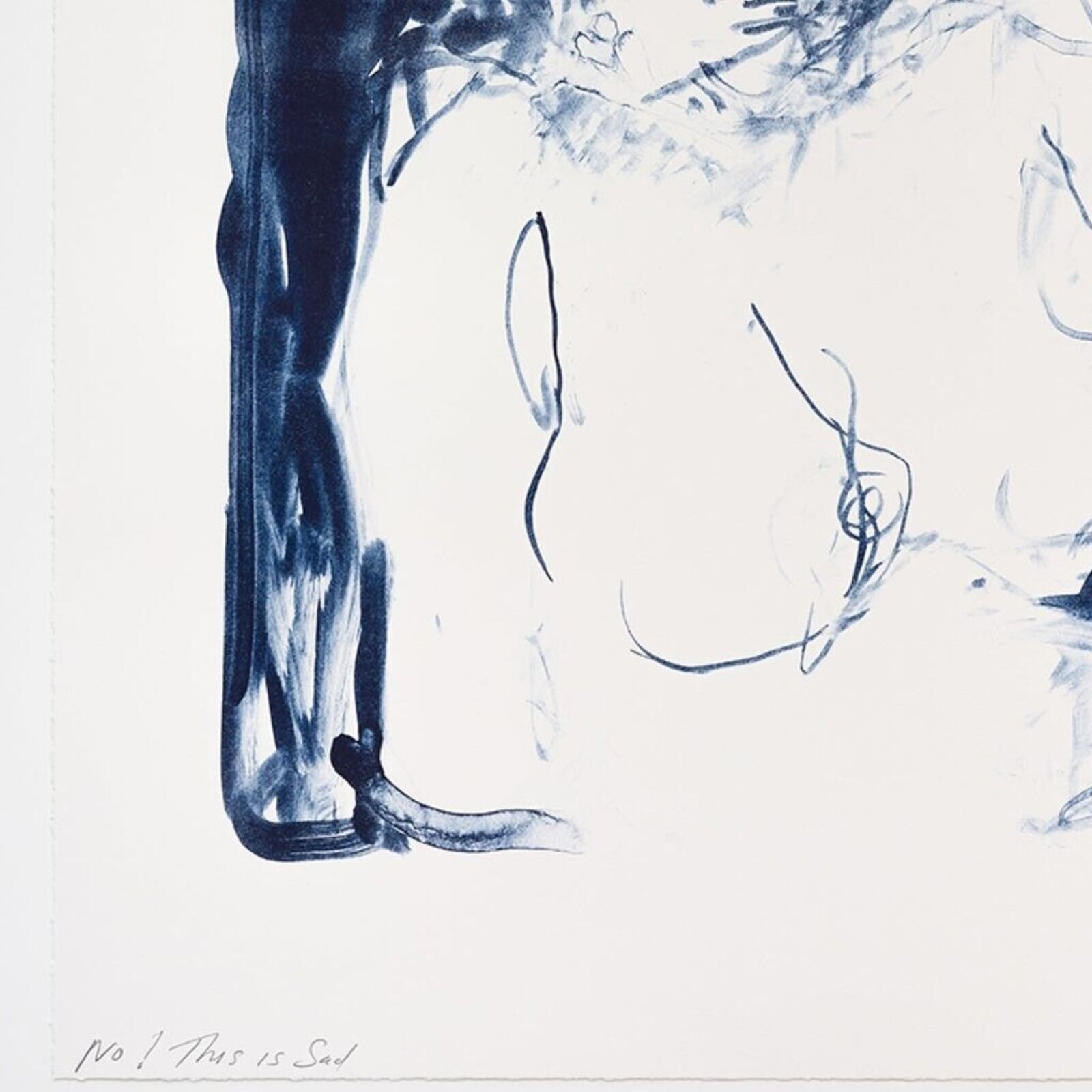 Artwork by Tracey Emin, No! This is sad (from A Journey To Death), Made of Colour lithographs on Somerset Velvet Warm White 400gsm 