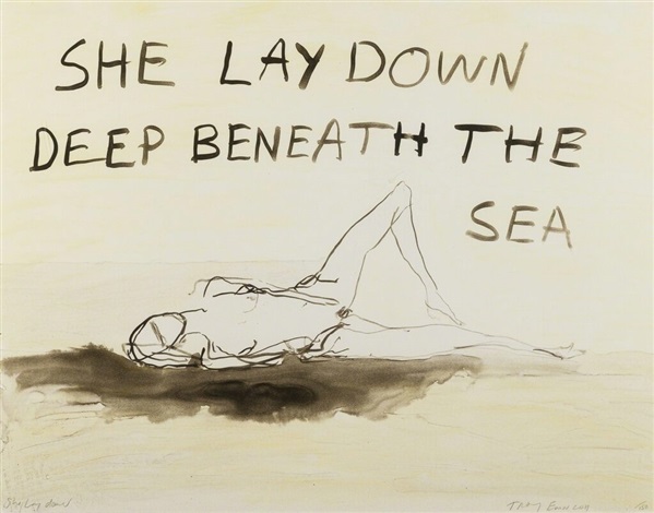 She Lay Down by Tracey Emin, 2011